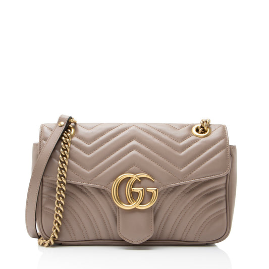 Gucci Matelasse Leather GG Marmont Medium Flap Bag