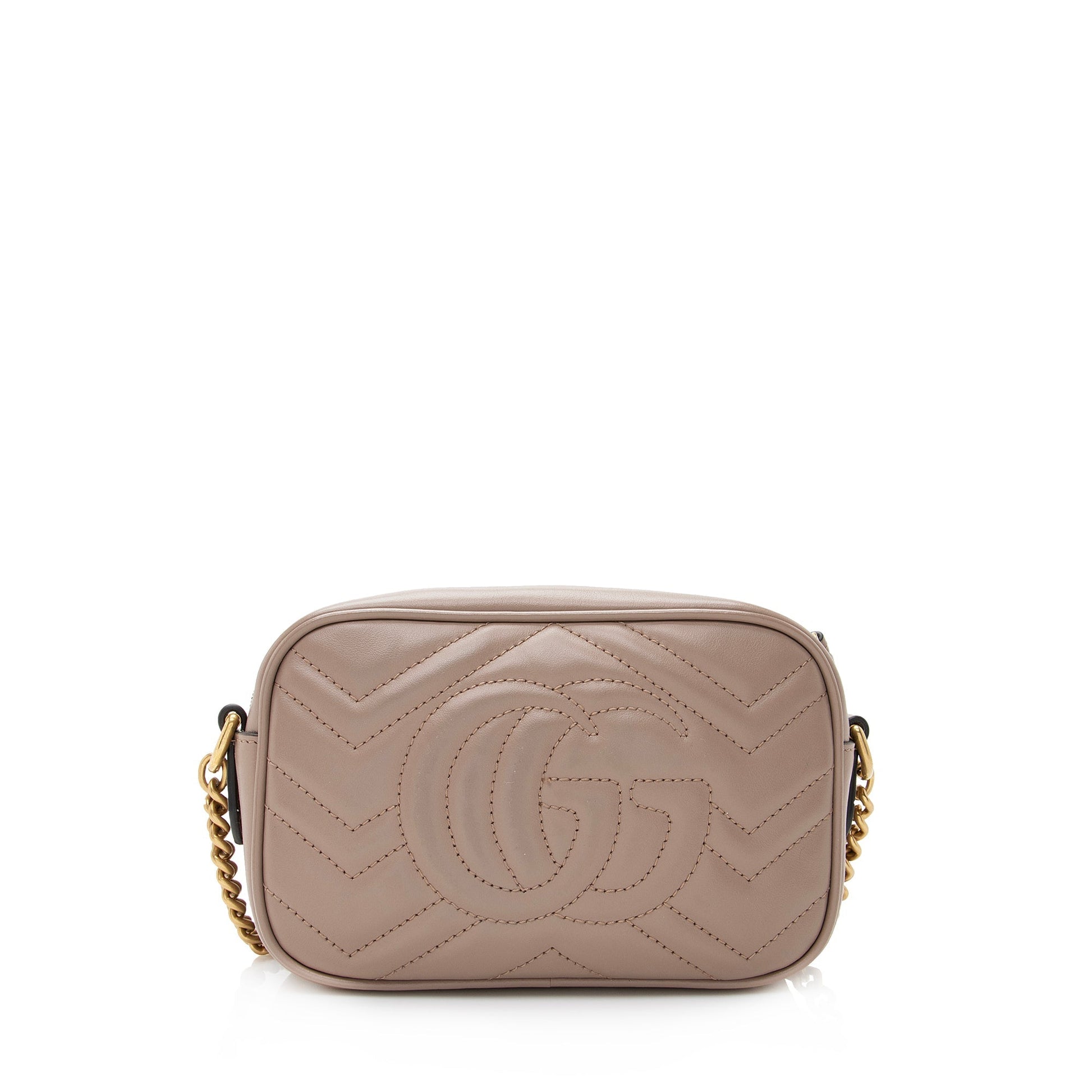 Gucci Matelasse Leather GG Marmont Mini Bag (SHF-nbQ6MC)