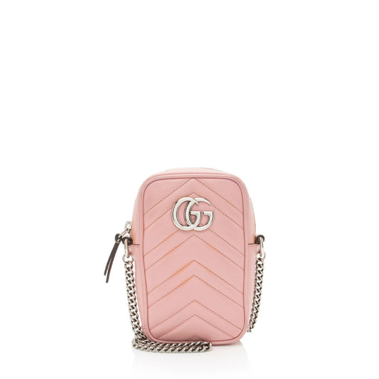 Gucci Matelasse Leather GG Marmont Mini Crossbody