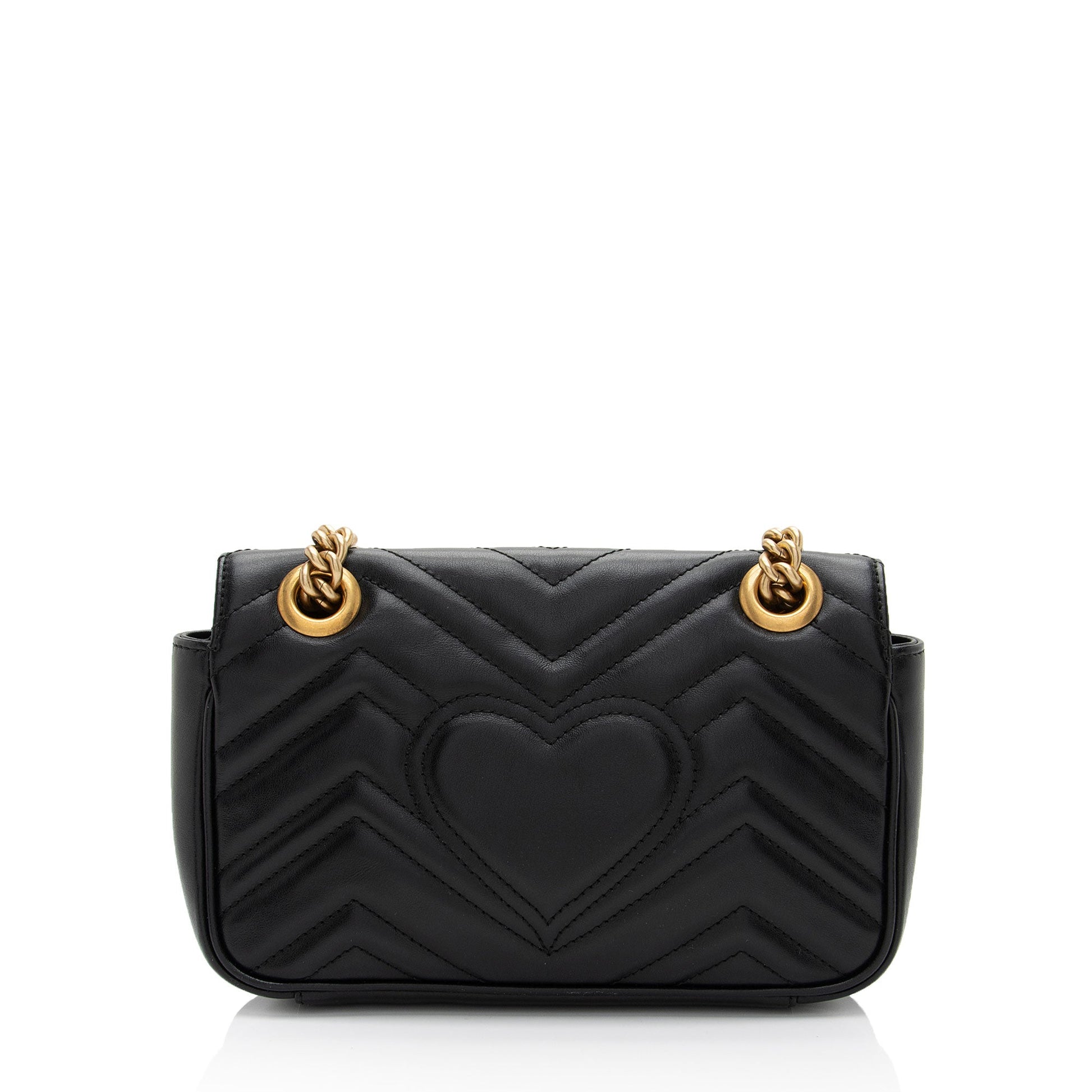 Gucci Matelasse Leather GG Marmont Mini Flap Bag (SHF-Aicihy)