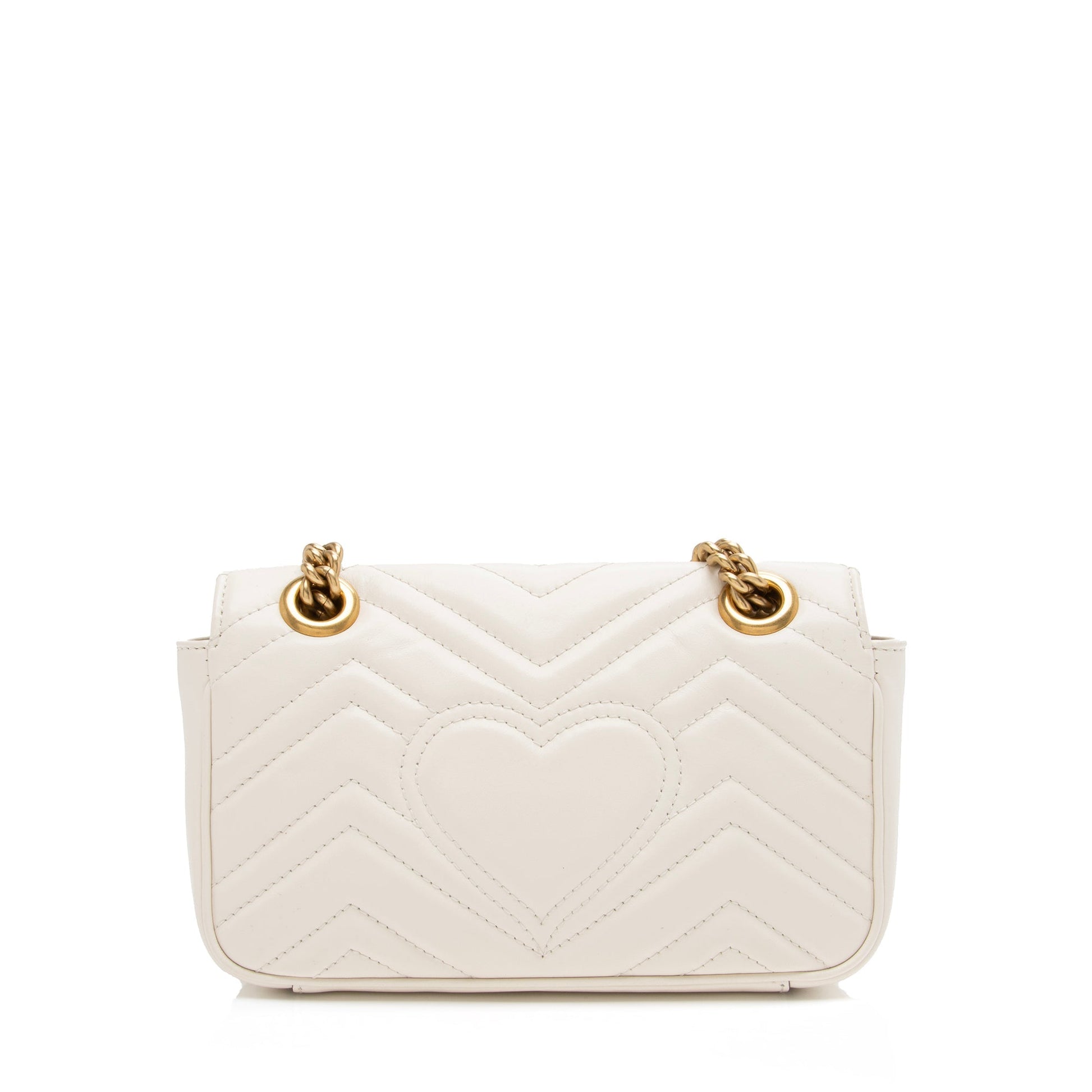 Gucci Matelasse Leather GG Marmont Mini Shoulder Bag (SHF-nrvxzd)