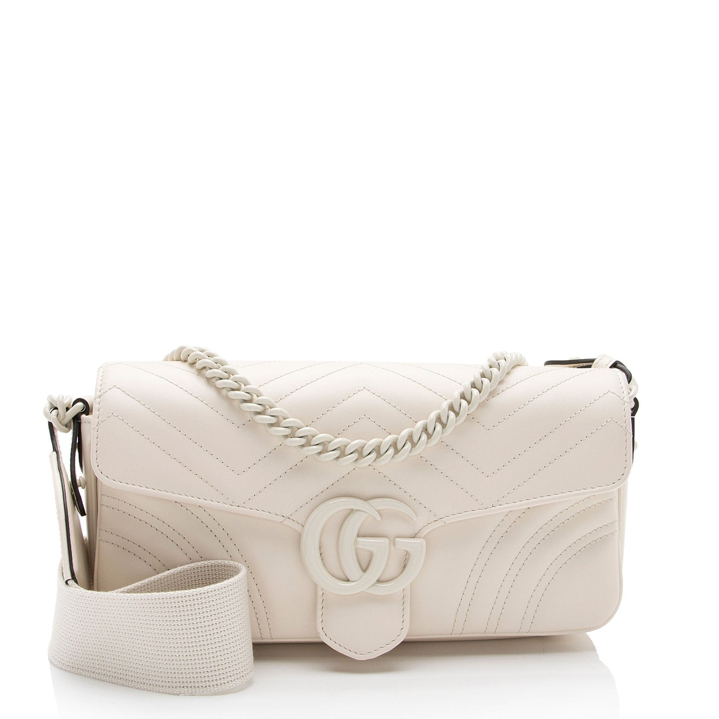 Gucci Nylon Leather Canvas Shoulder Bag