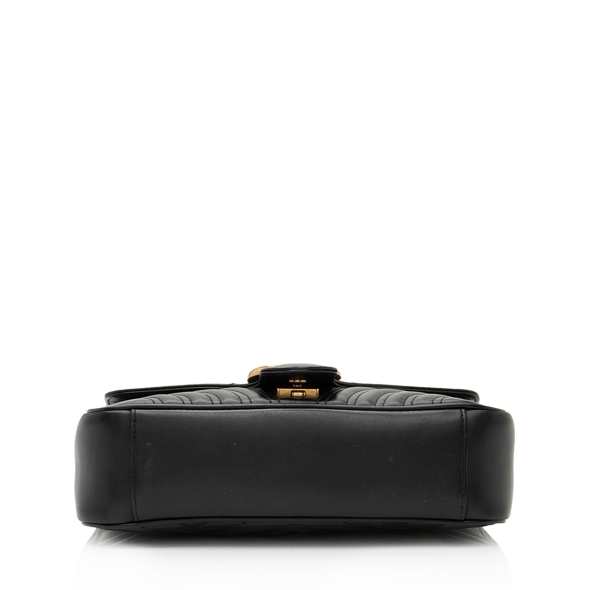 Gucci Matelasse Leather GG Marmont Small Bag (SHF-2mFLX9)