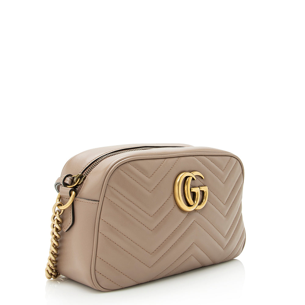 Gucci Matelasse Leather GG Marmont Small Shoulder Bag (SHF-21727)
