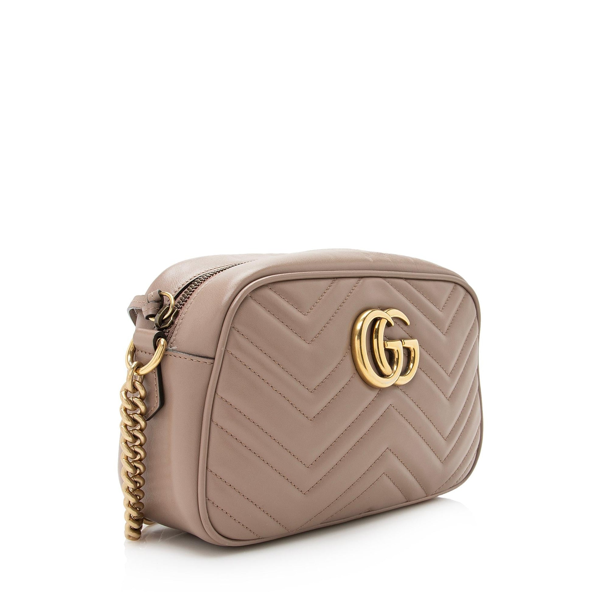 Gucci Matelasse Leather GG Marmont Small Shoulder Bag (SHF-22520)