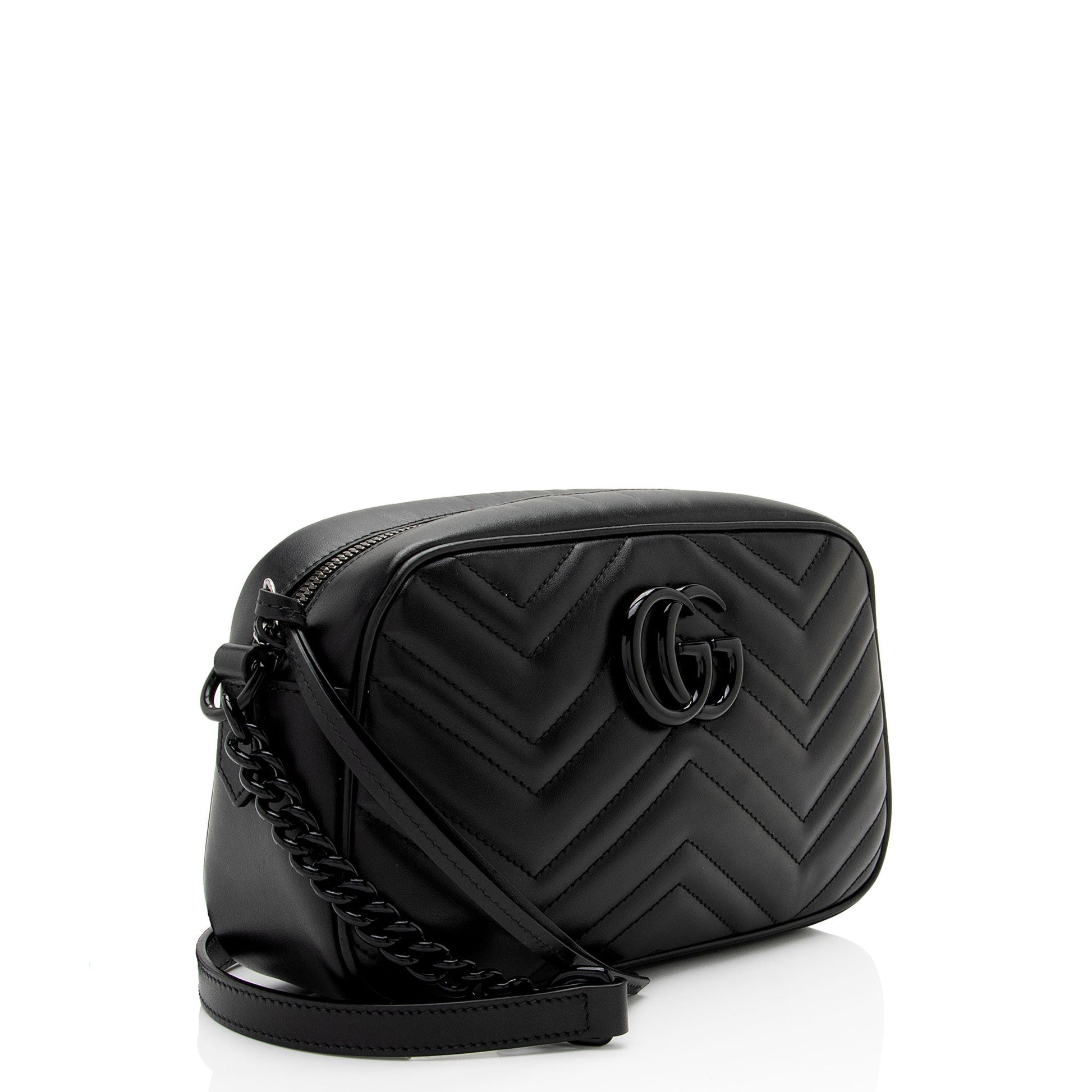 Gucci Matelasse Leather GG Marmont Small Shoulder Bag (SHF-sIFM1C)