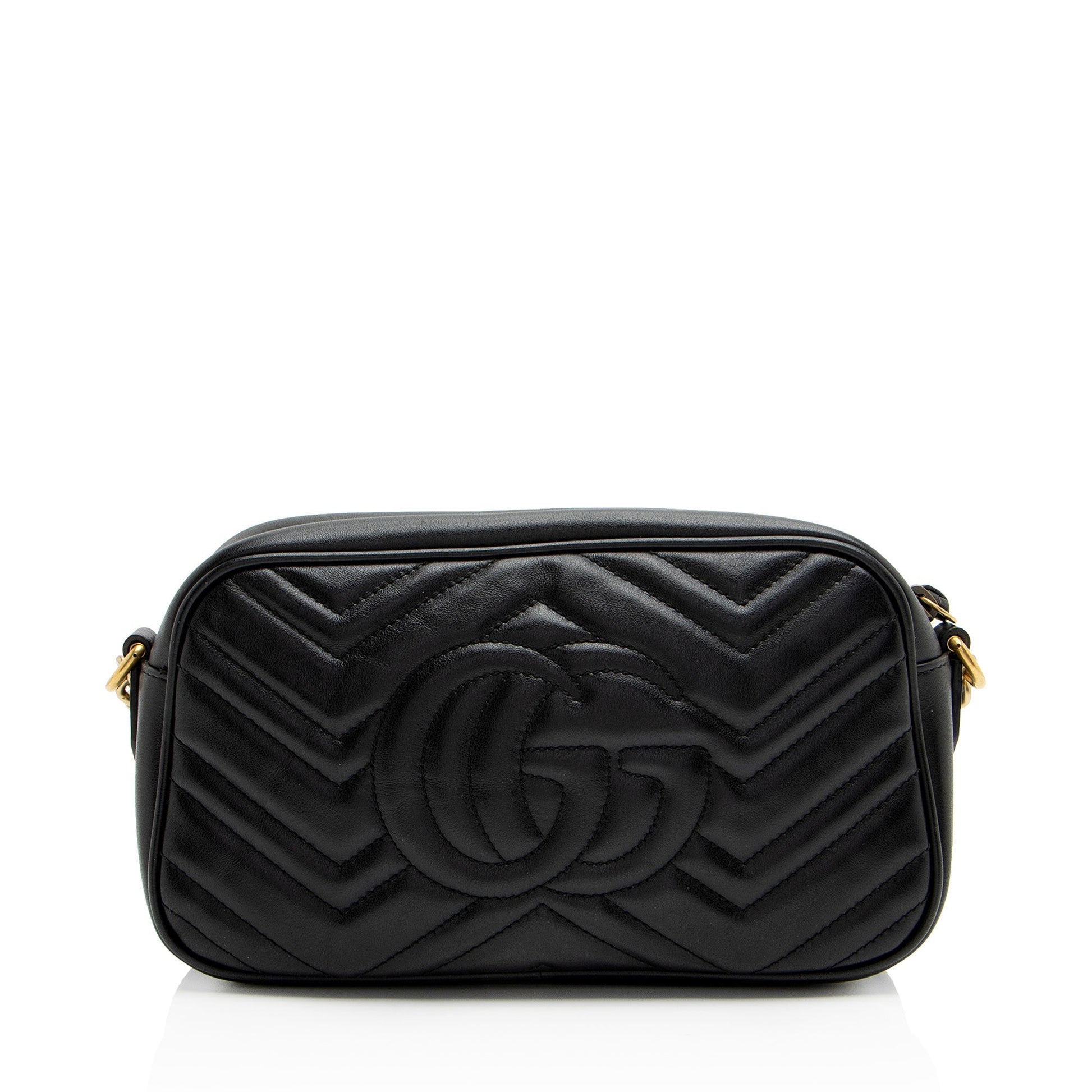 Gucci Matelasse Leather GG Marmont Small Shoulder Bag (SHF-YWd3X0)