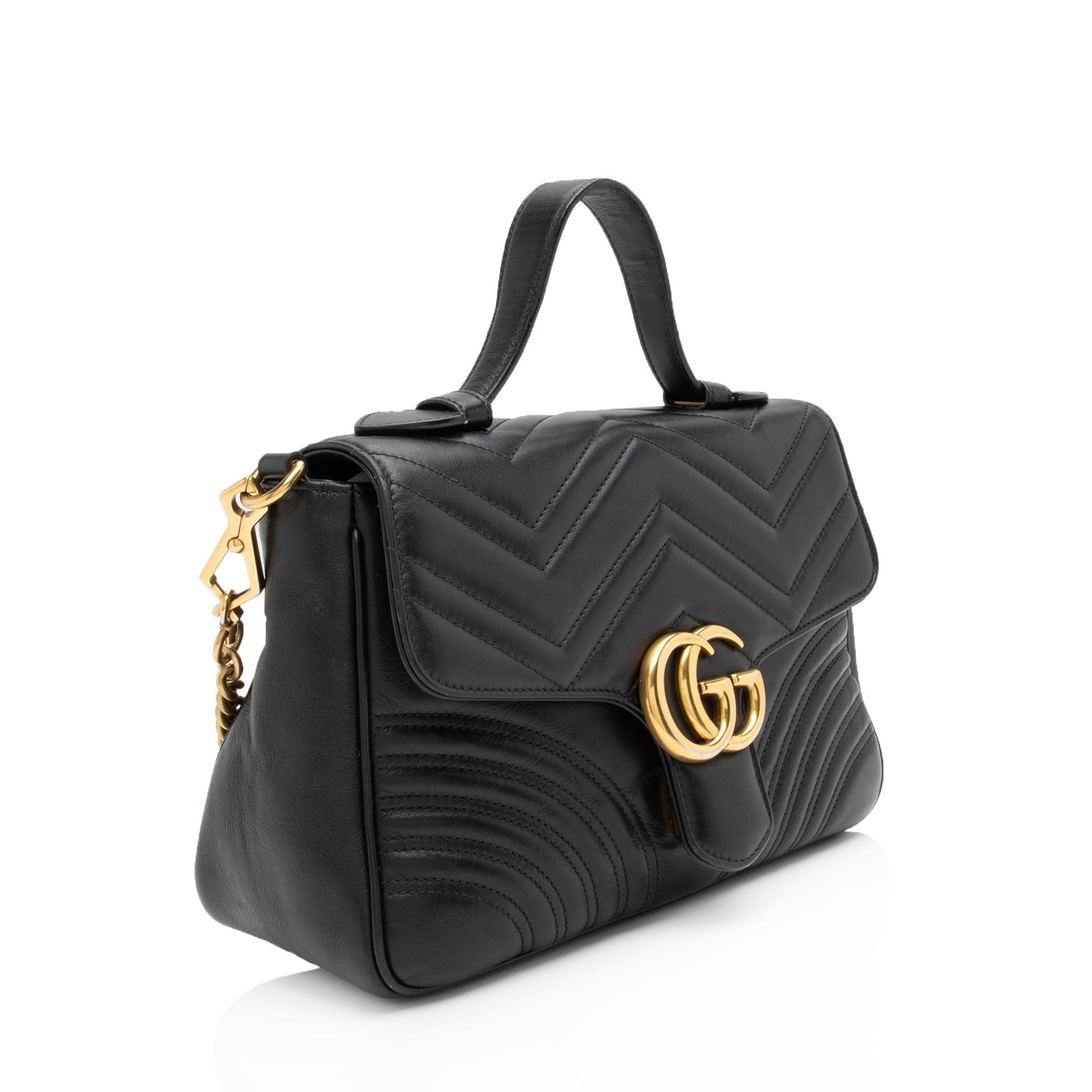 Gucci Leather Top Handle Shoulder Bag