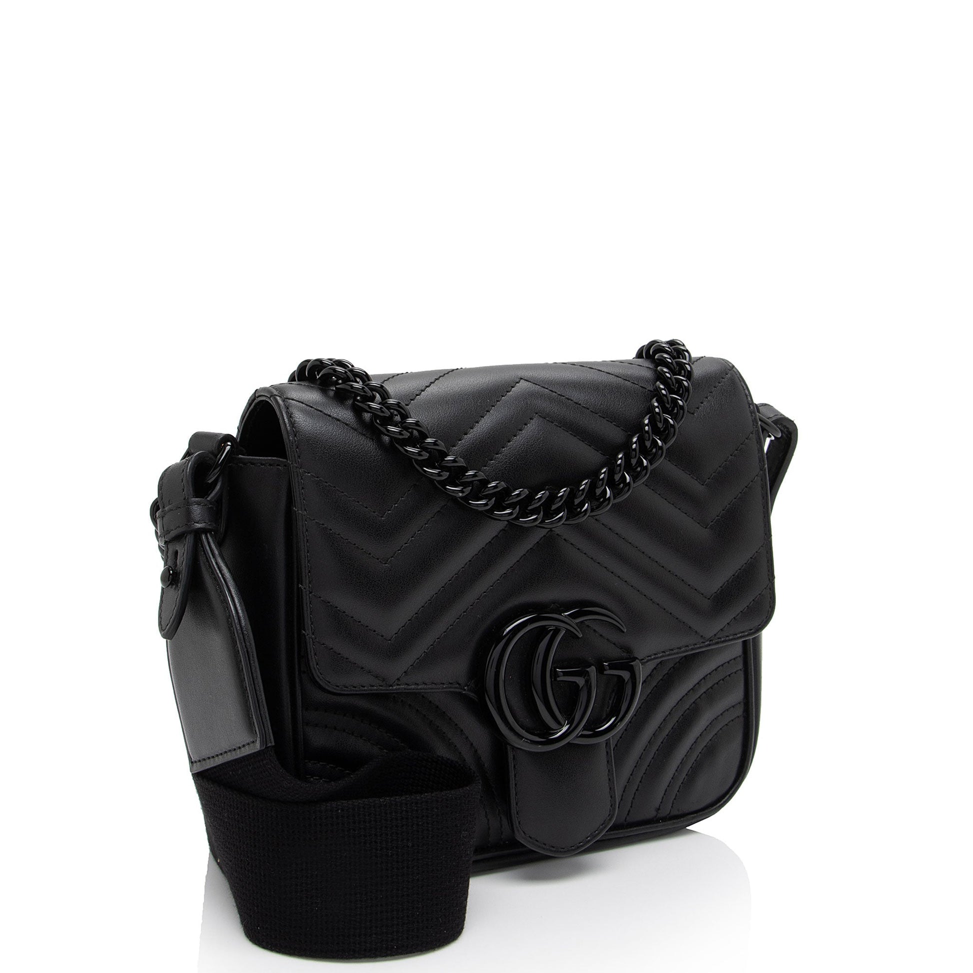 Gucci Matelasse Leather GG Marmont Square Shoulder Bag (SHF-43SCt3)