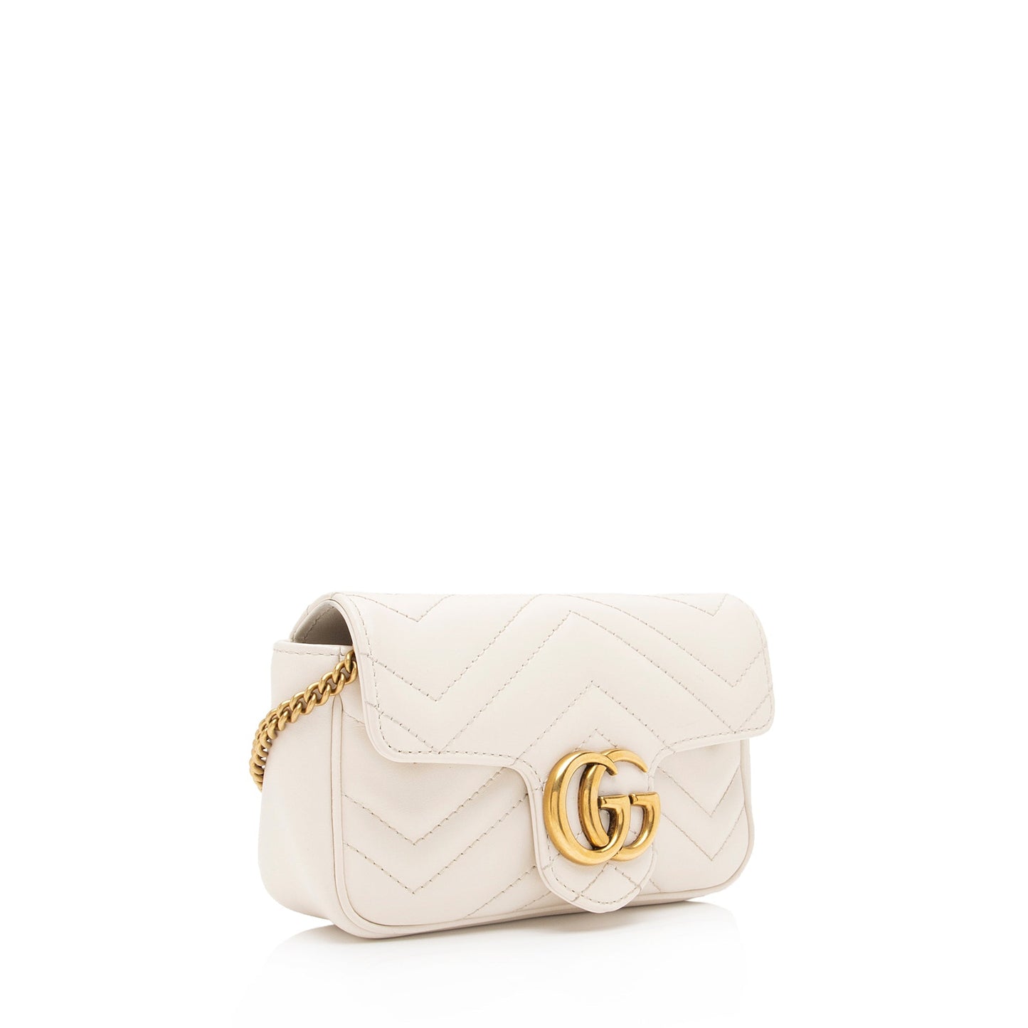 Gucci Matelasse Leather GG Marmont Super Mini Bag (SHF-23685)