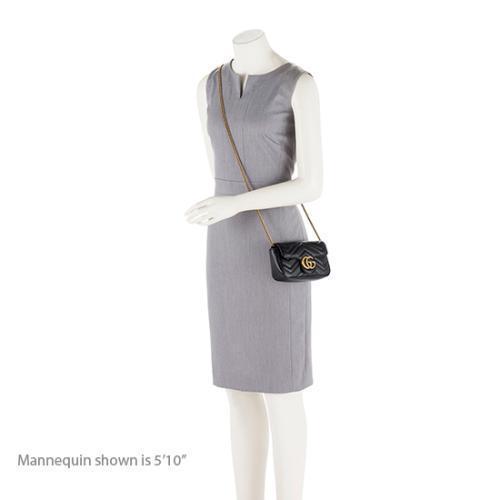 Gucci Matelasse Leather GG Marmont Super Mini Bag (SHF-sC7a2m)