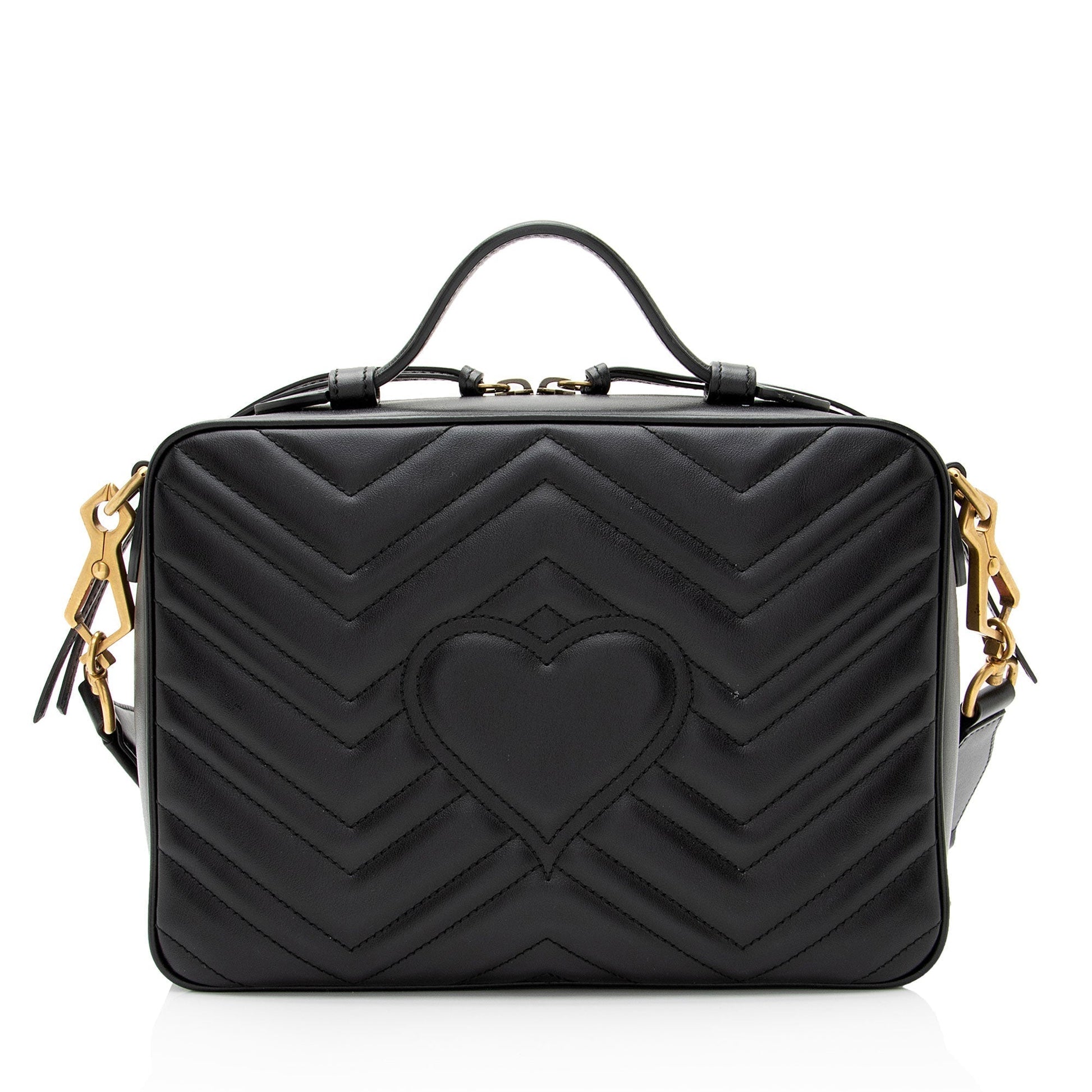 Gucci Nylon Leather Top Handle Crossbody