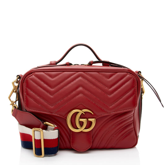 Gucci Nylon Leather Top Handle Crossbody