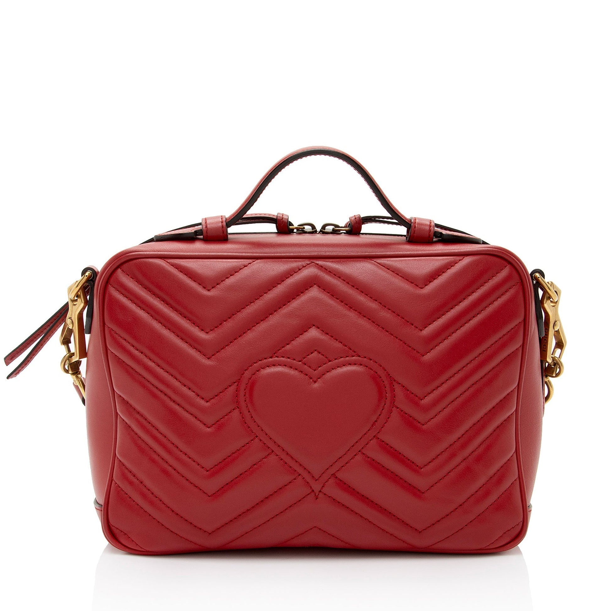 Gucci Nylon Leather Top Handle Crossbody