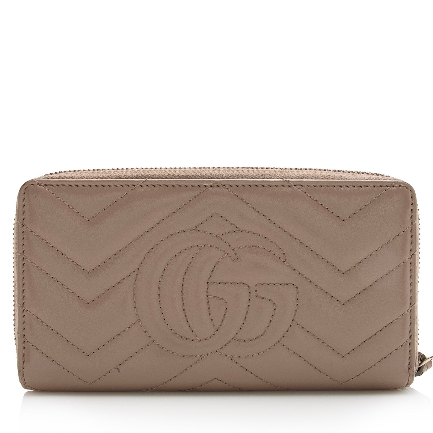 Gucci Matelasse Leather GG Marmont Zip Wallet (SHF-22654)