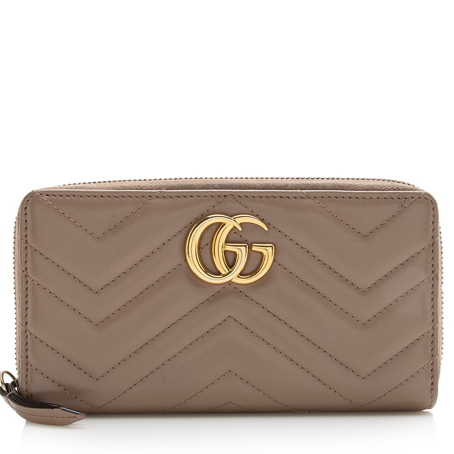 Gucci Matelasse Leather GG Marmont Zip Wallet (SHF-22654)
