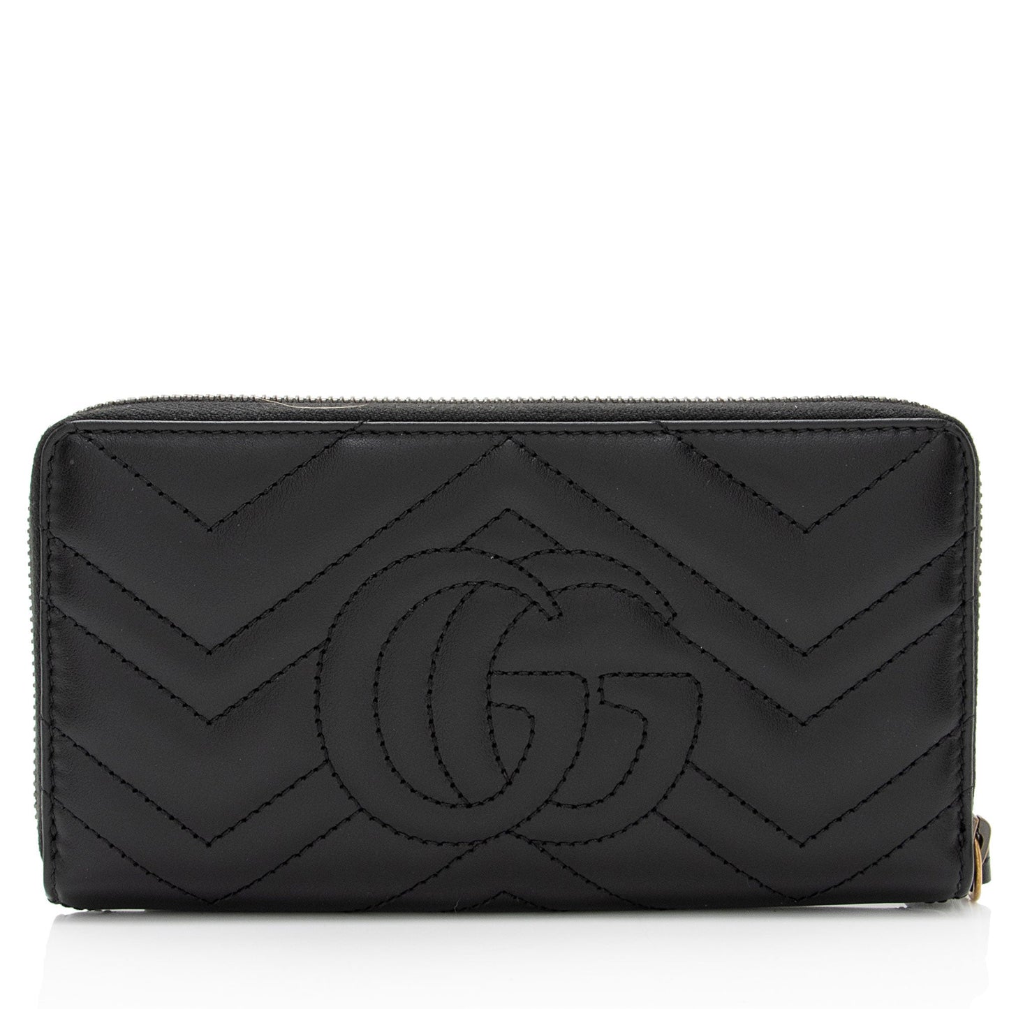 Gucci Matelasse Leather GG Marmont Zip Wallet (SHF-svROoG)