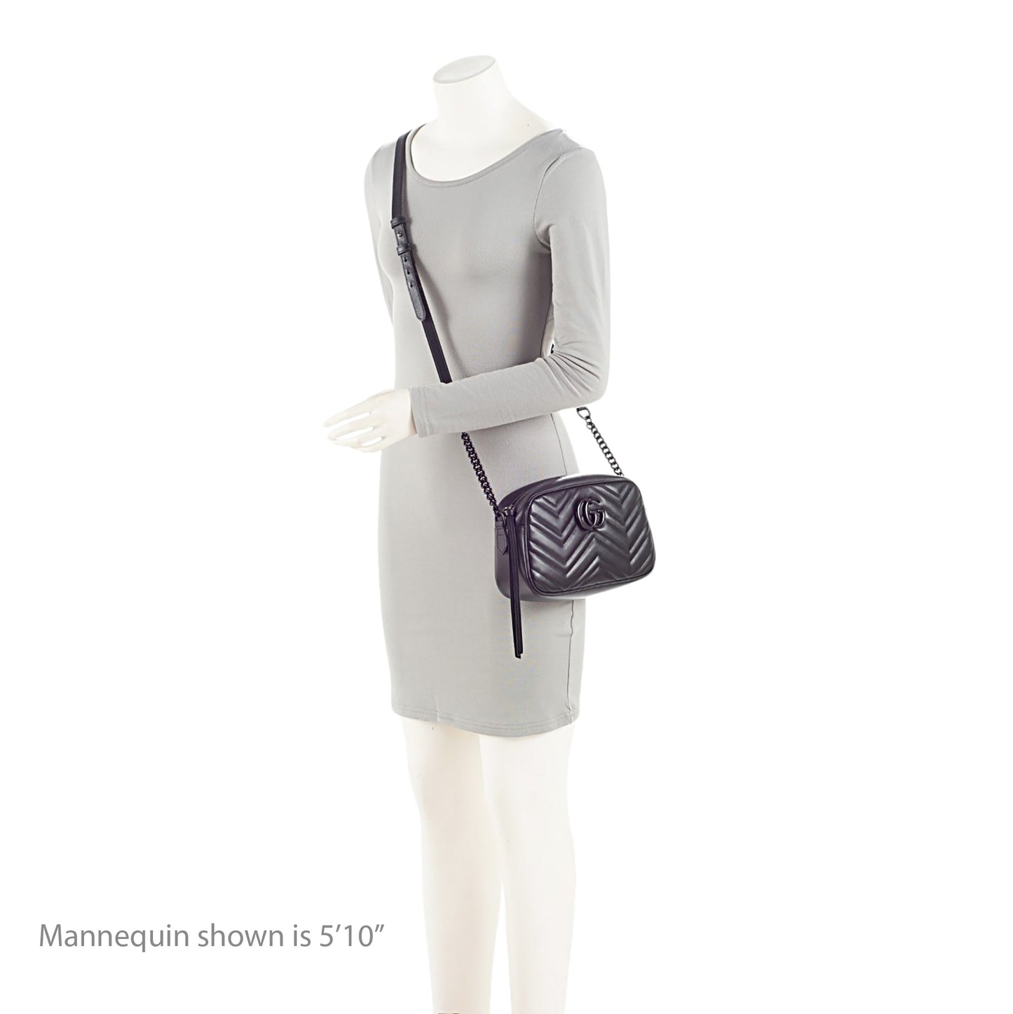 Gucci Matelasse Leather Monochrome GG Marmont Small Camera Bag