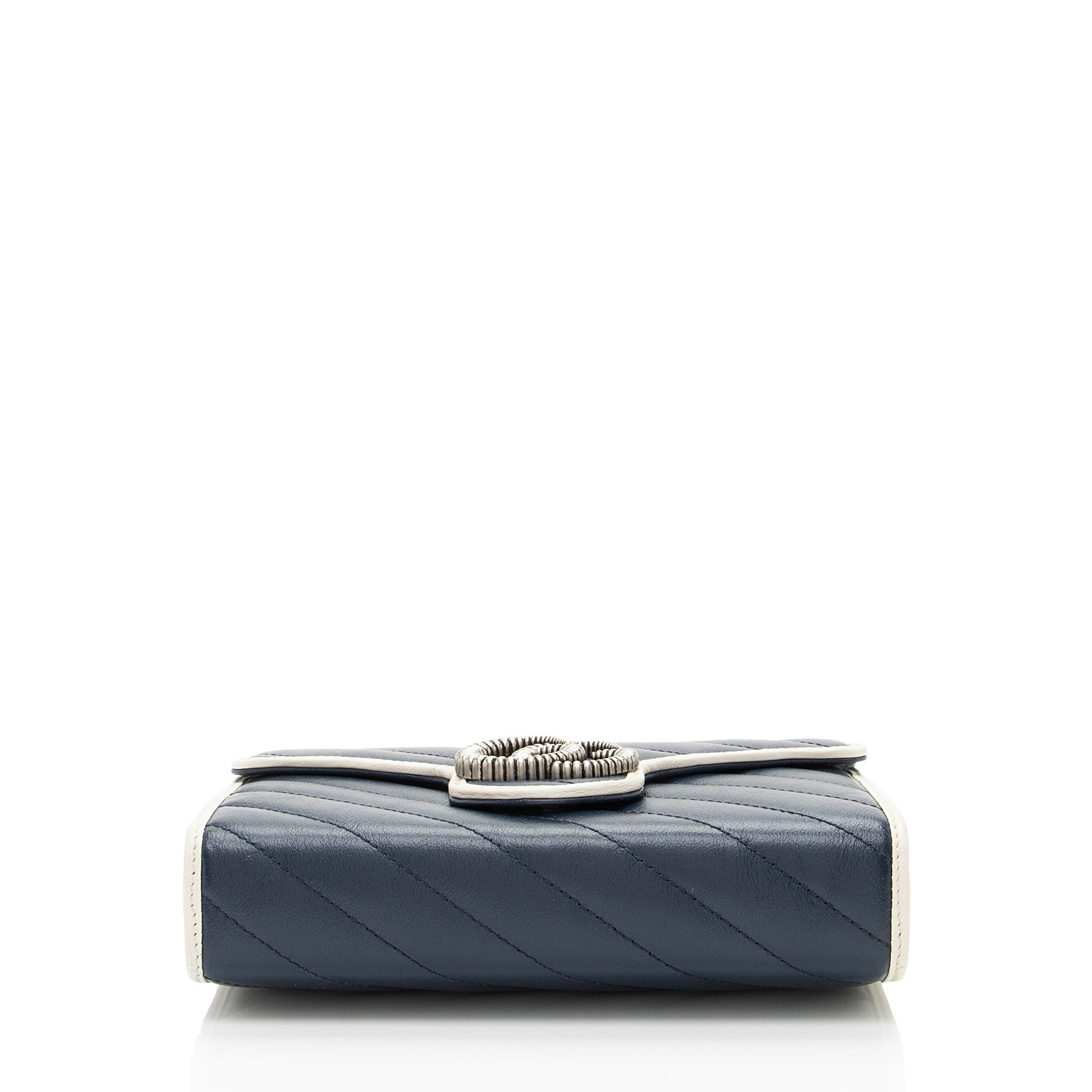 Gucci Matelasse Leather Torchon GG Marmont Mini Chain Bag