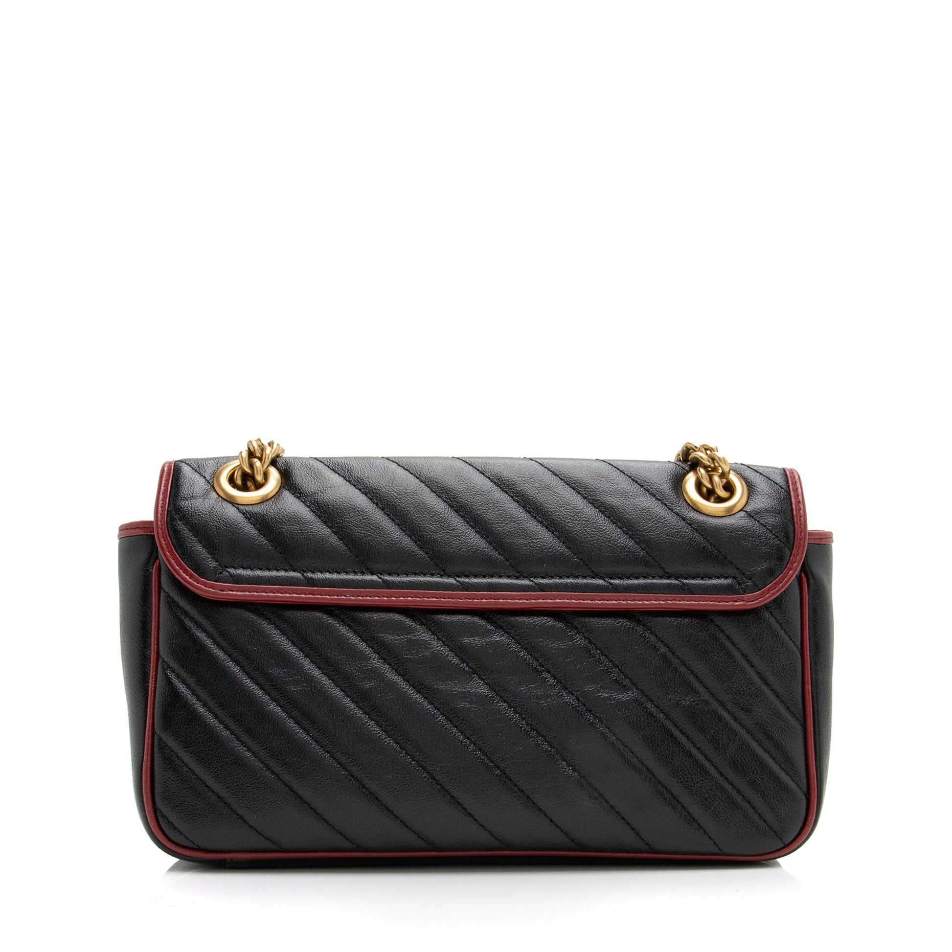 Gucci Matelasse Leather Torchon GG Marmont Small Shoulder Bag (SHF-23396)