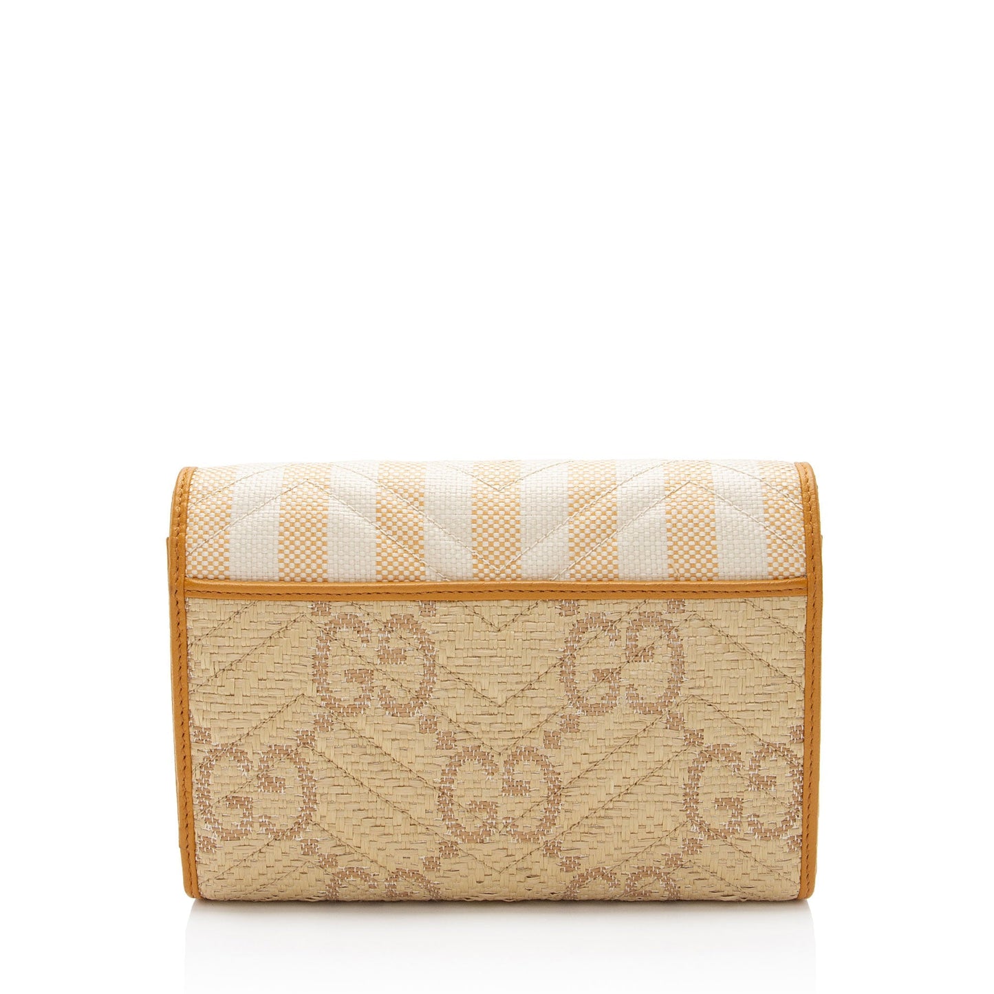Gucci Matelasse Raffia GG Marmont Mini Wallet on Chain (SHF-wvhz6A)