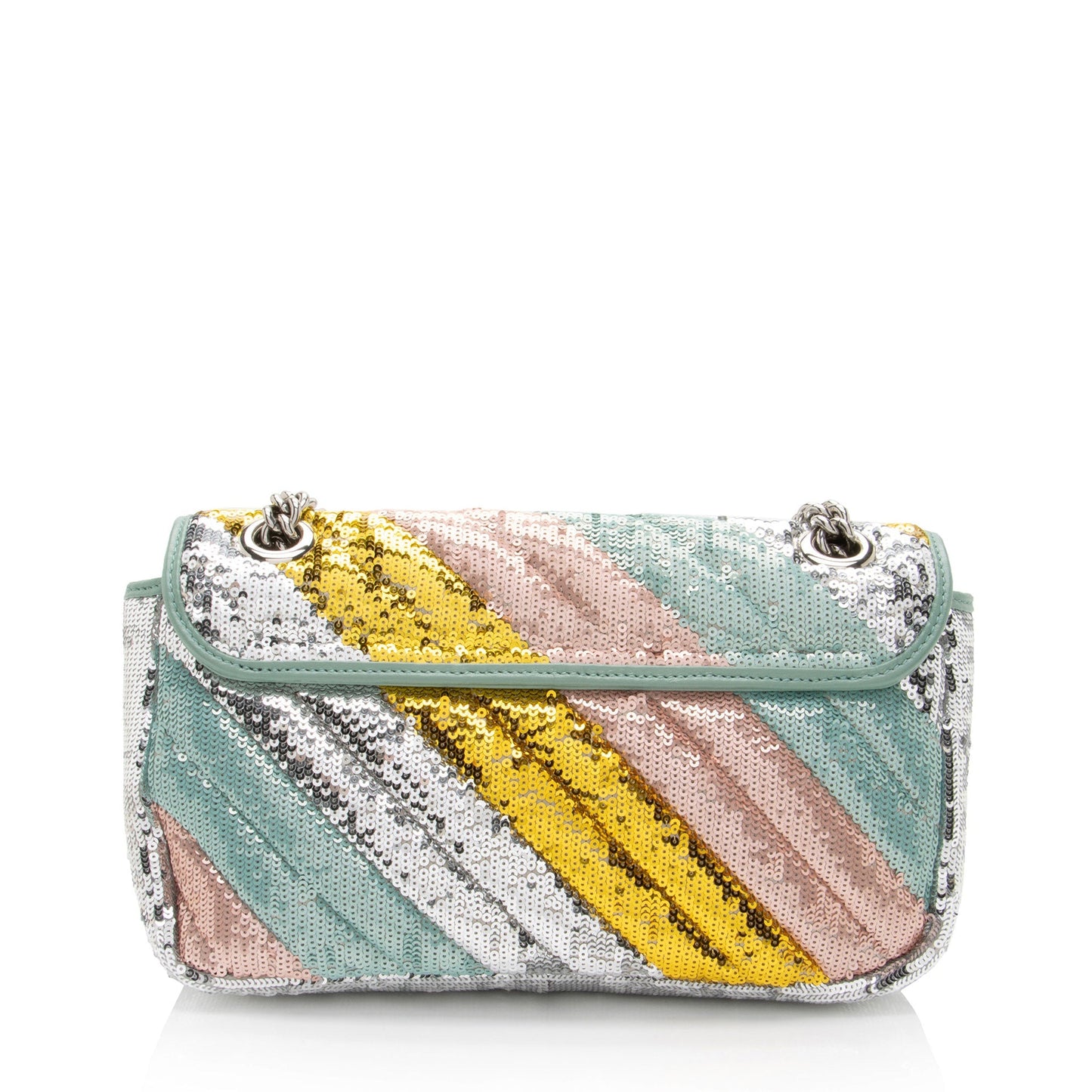 Gucci Matelasse Sequin GG Marmont Small Flap Bag