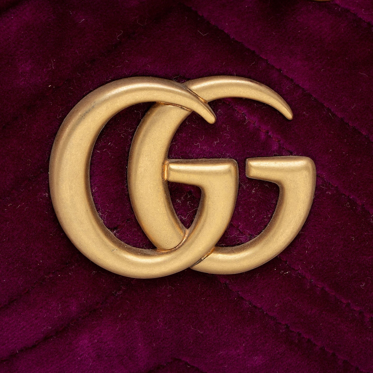 Gucci Matelasse Velvet GG Marmont Bucket Bag