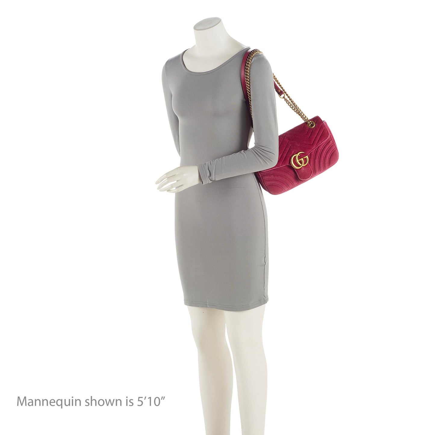 Gucci Matelasse Velvet GG Marmont Medium Flap Bag
