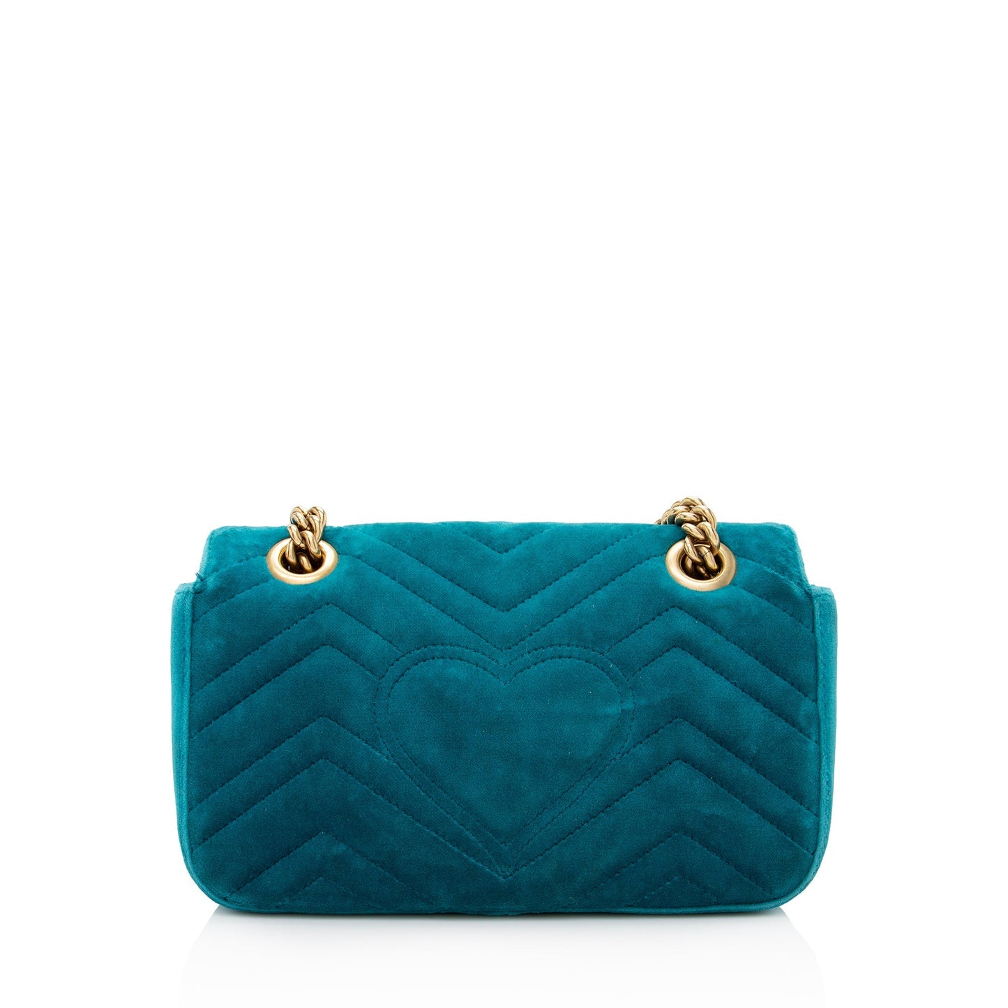 Gucci Matelasse Velvet GG Marmont Mini Shoulder Bag (SHF-22901)