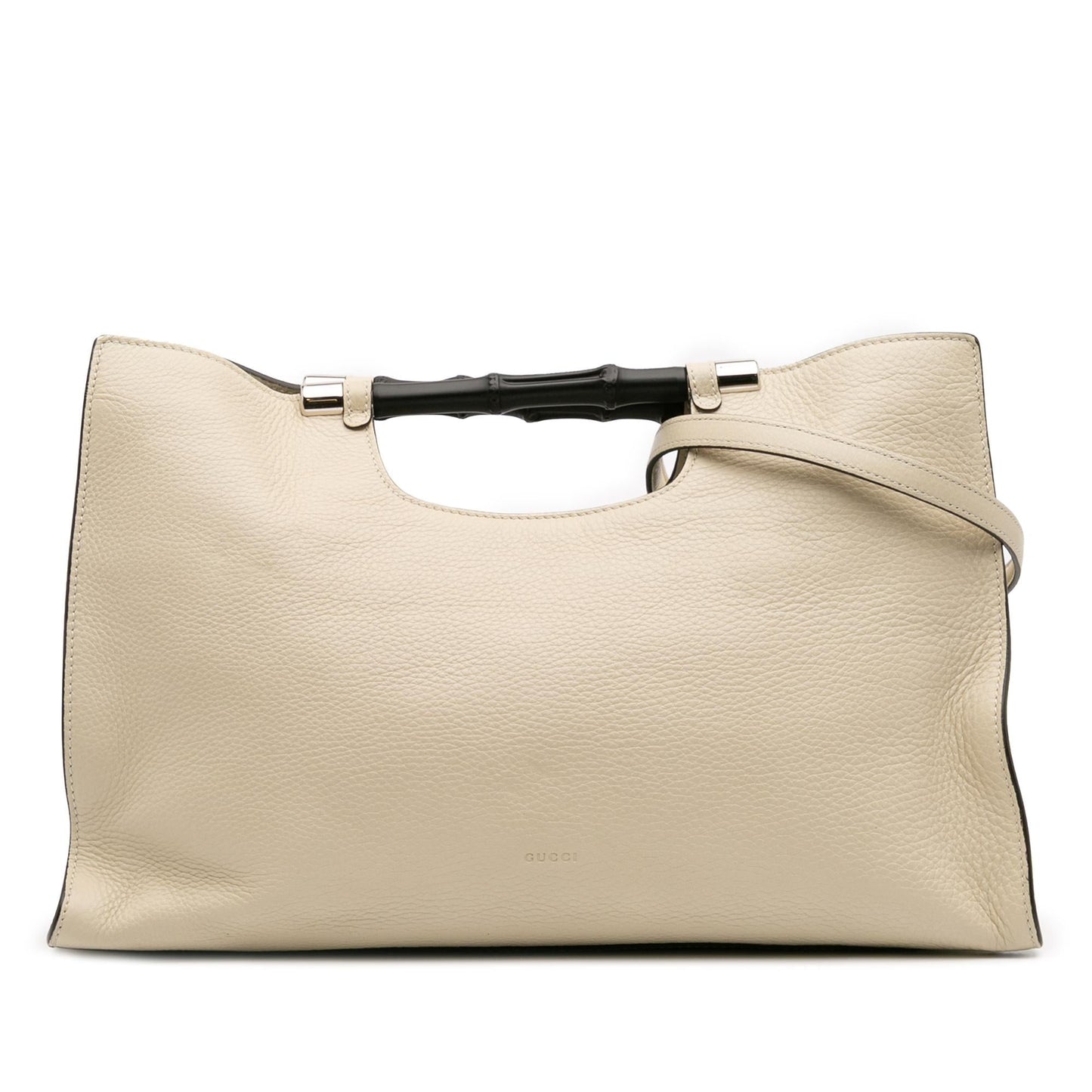 Gucci Medium Calfskin Bamboo Daily Shopper Satchel