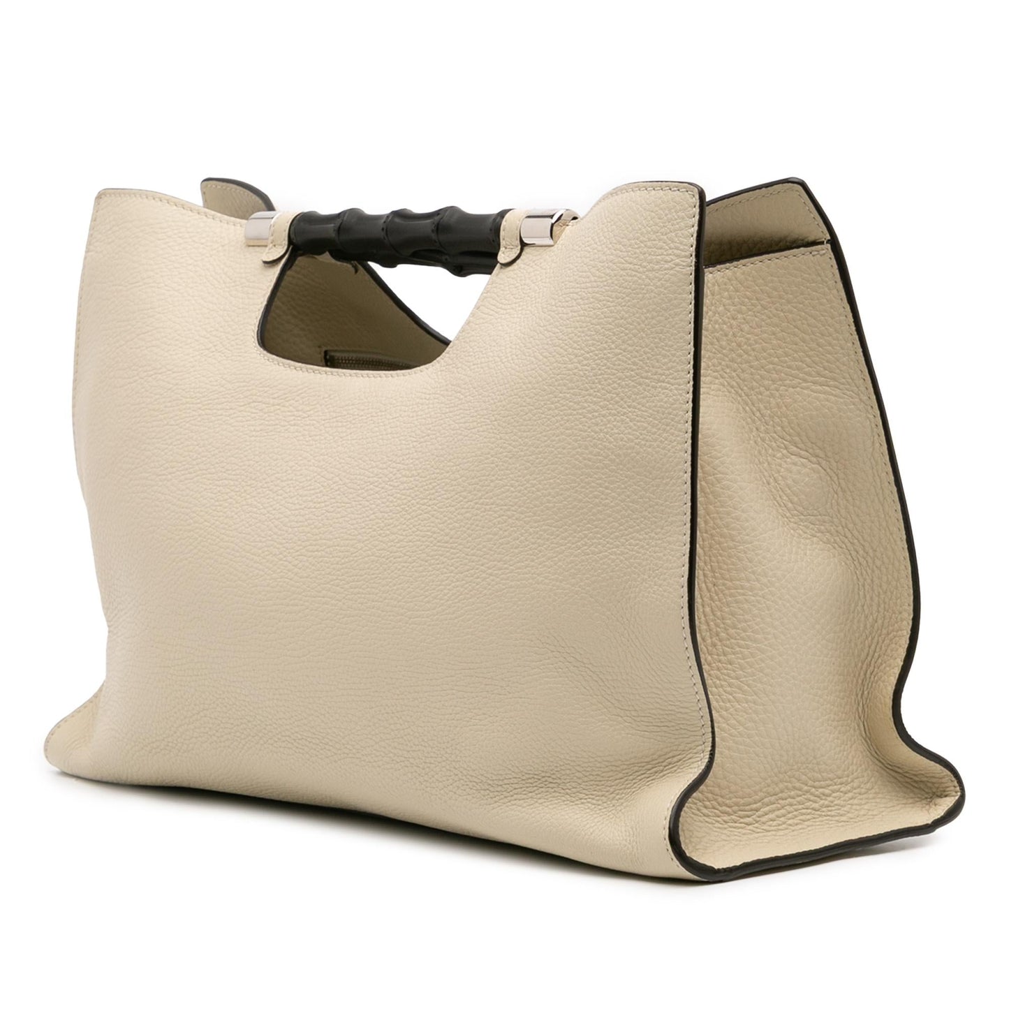 Gucci Medium Calfskin Bamboo Daily Shopper Satchel