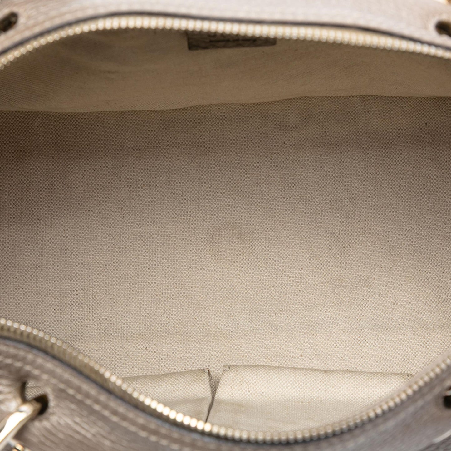 Gucci Medium Calfskin Bamboo Shopper Boston Bag