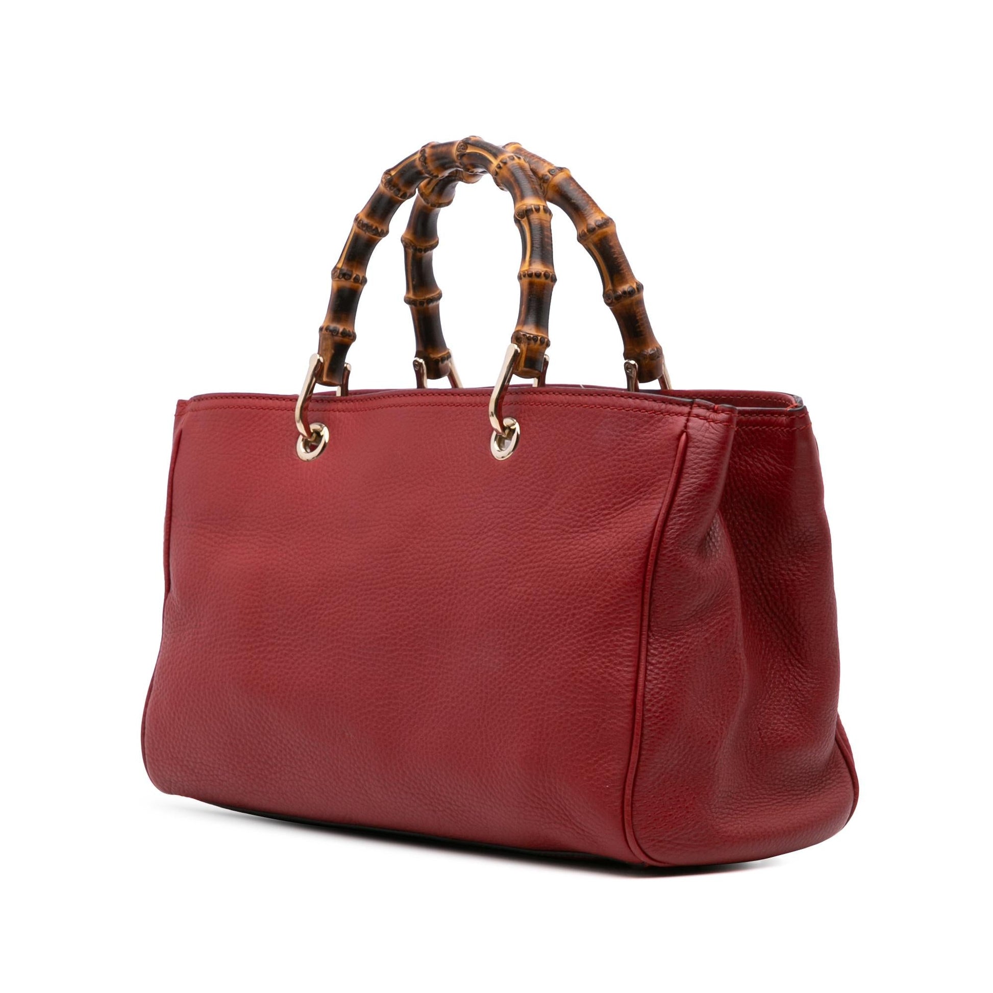Gucci Medium Calfskin Bamboo Shopper Satchel