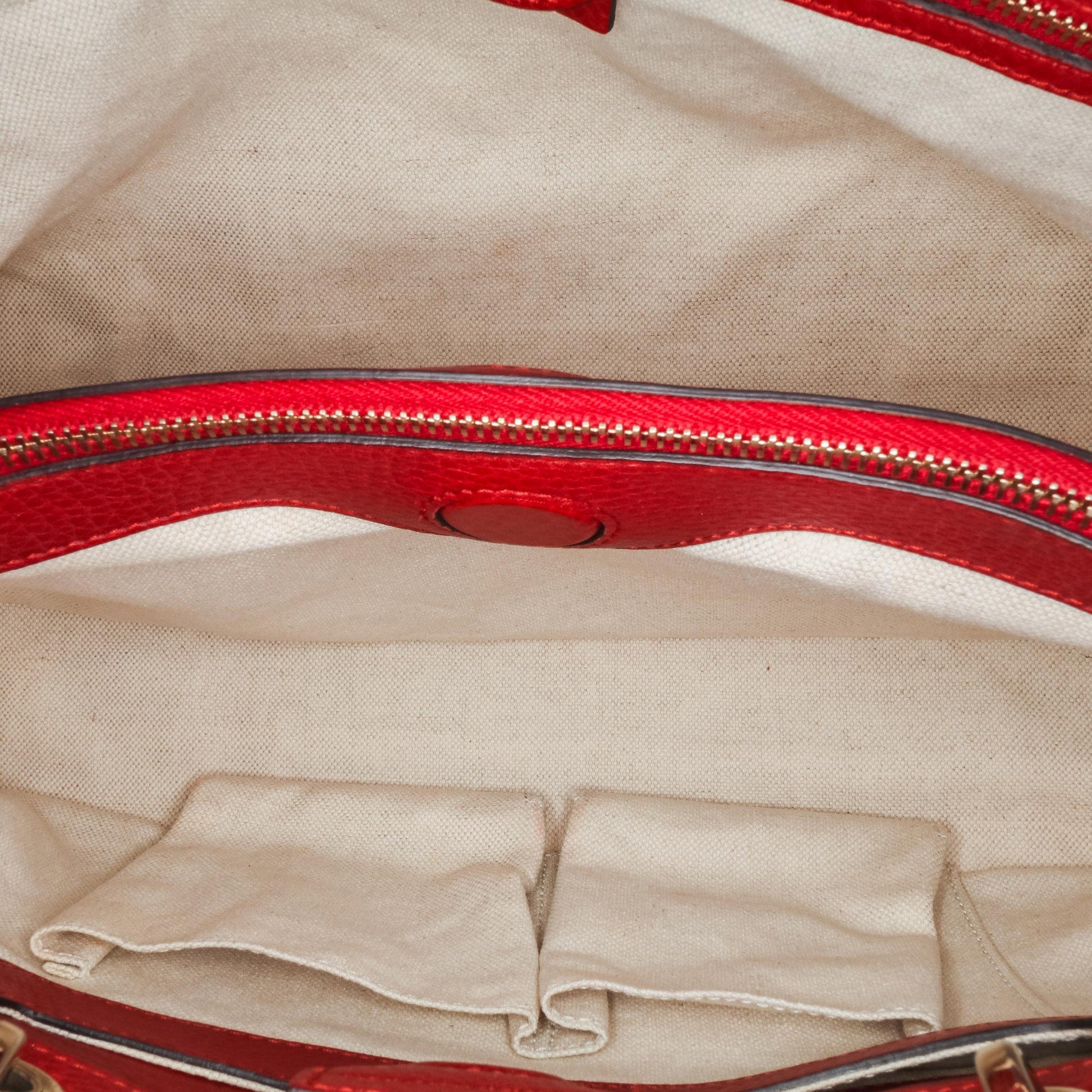 Gucci Medium Calfskin Bamboo Shopper Satchel