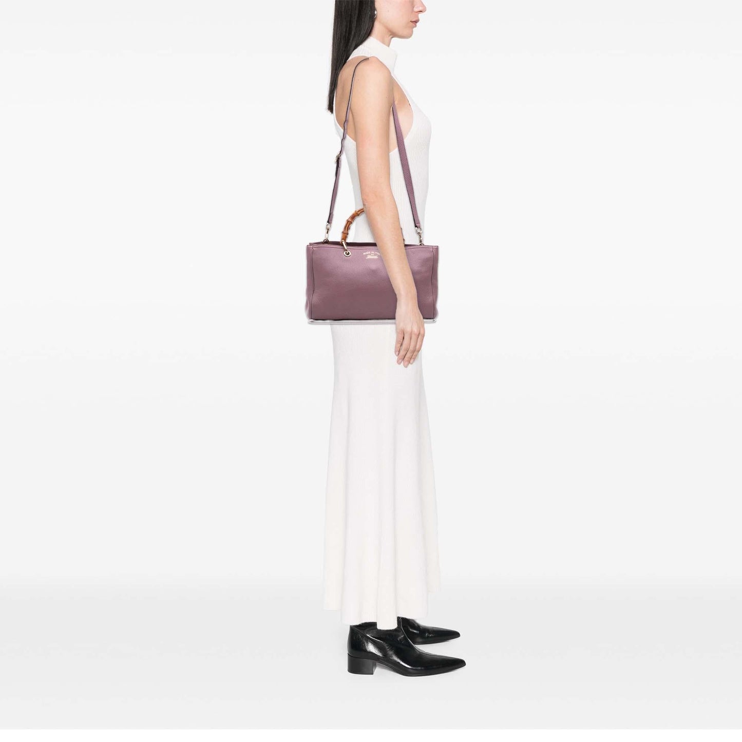 Gucci Medium Calfskin Bamboo Shopper Satchel