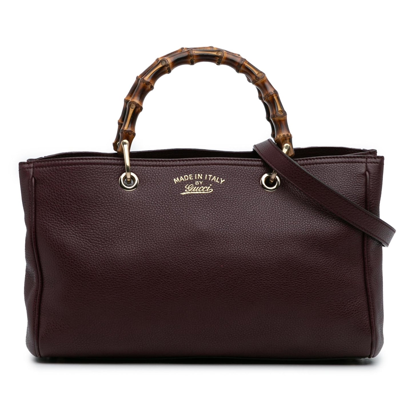 Gucci Medium Calfskin Bamboo Shopper Satchel