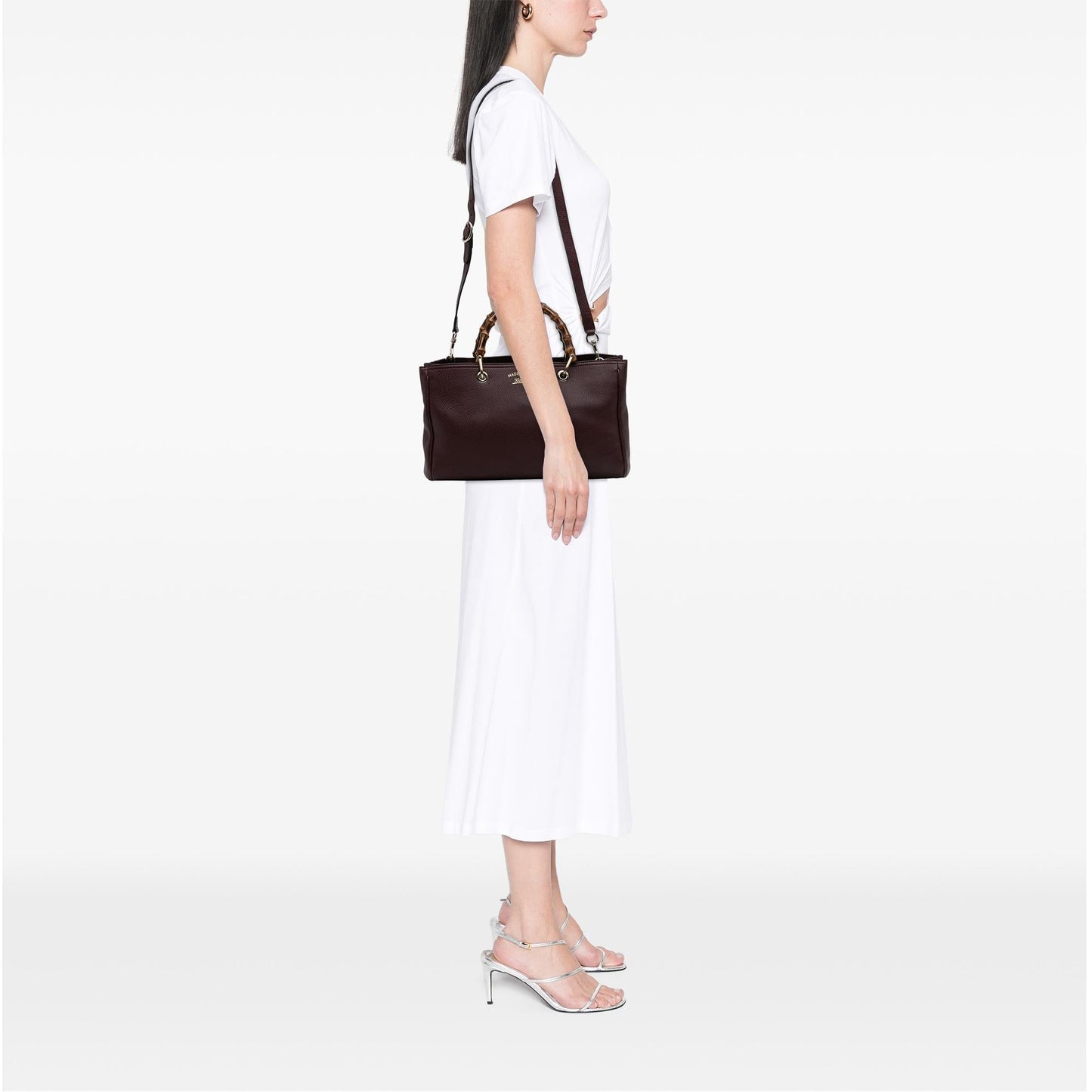 Gucci Medium Calfskin Bamboo Shopper Satchel
