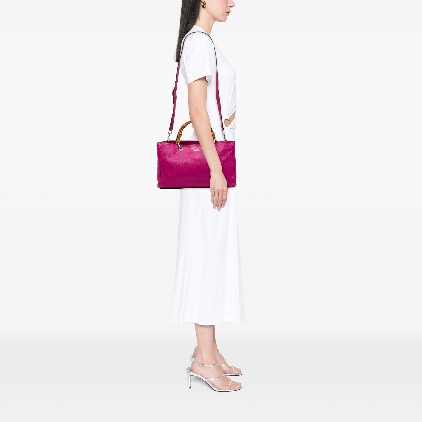 Gucci Medium Calfskin Bamboo Shopper Satchel