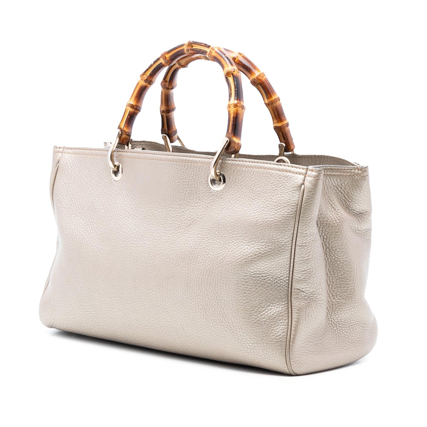 Gucci Medium Calfskin Bamboo Shopper Satchel