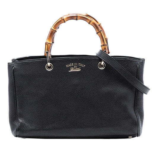 Gucci Medium Calfskin Bamboo Shopper Satchel