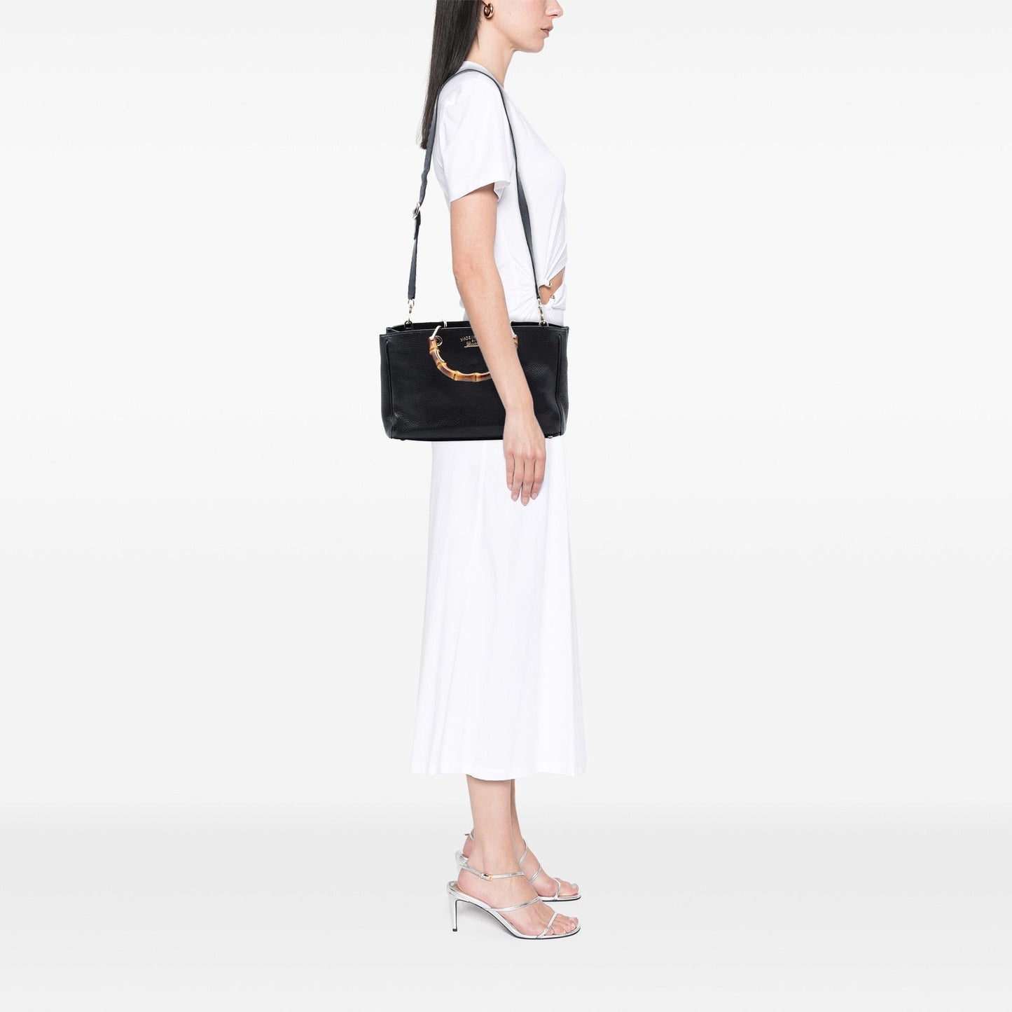 Gucci Medium Calfskin Bamboo Shopper Satchel