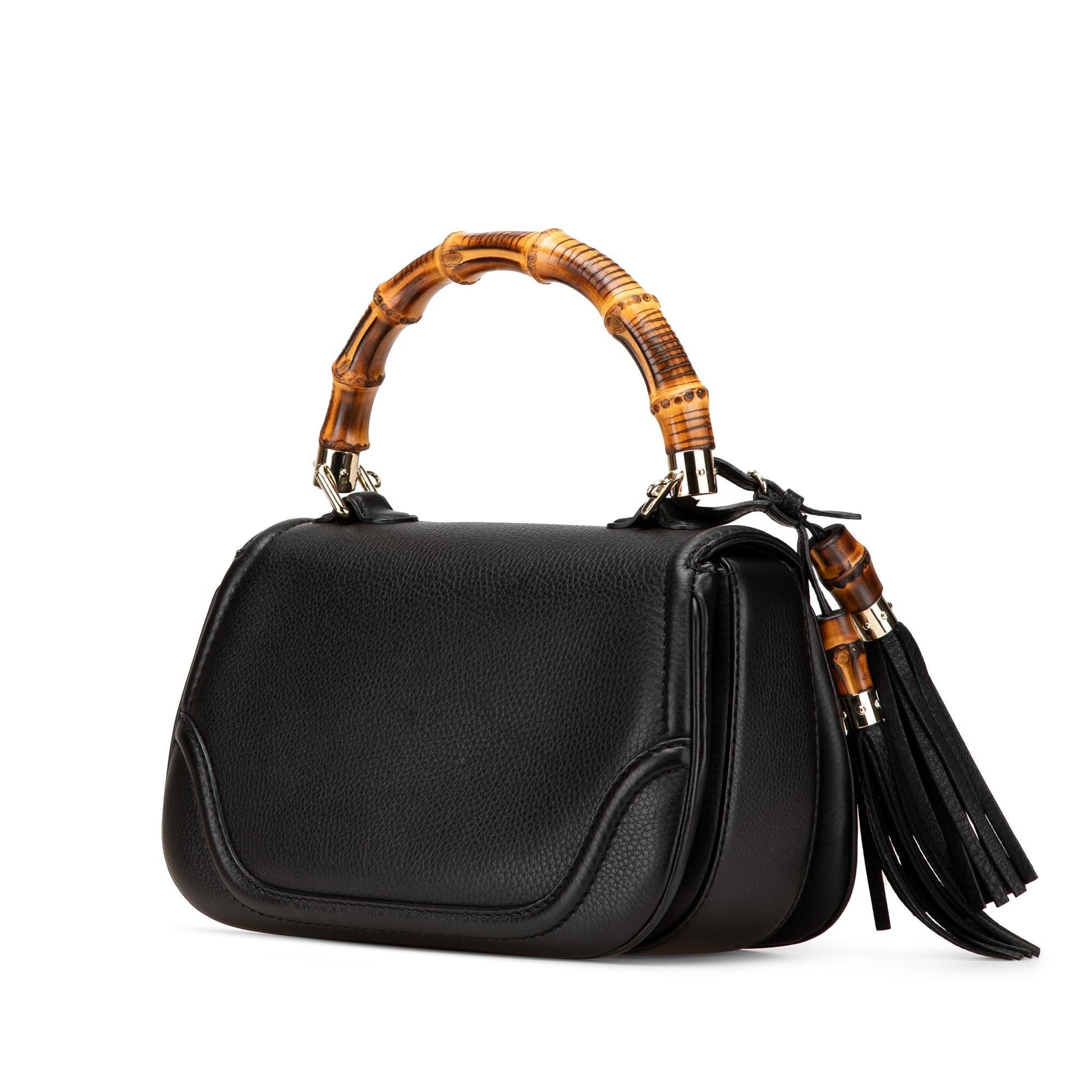 Gucci Medium Calfskin Bamboo Top Handle Bag