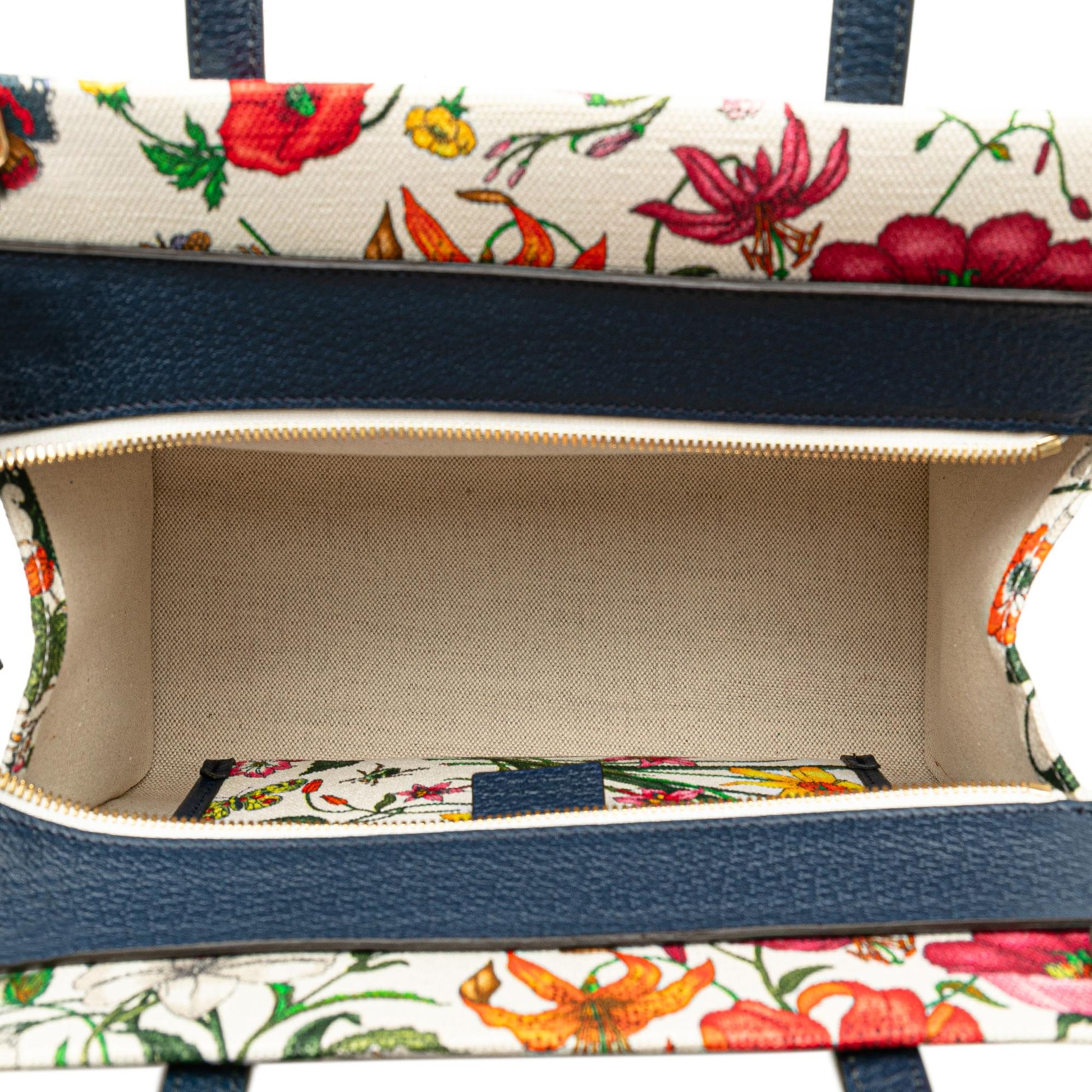 Gucci Medium Canvas Flora Satchel (SHG-UiHF9G)
