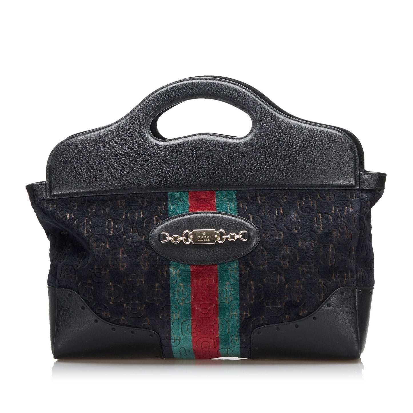 Gucci Medium Embossed Horsebit Velvet Punch Tote (SHG-LahSsr)
