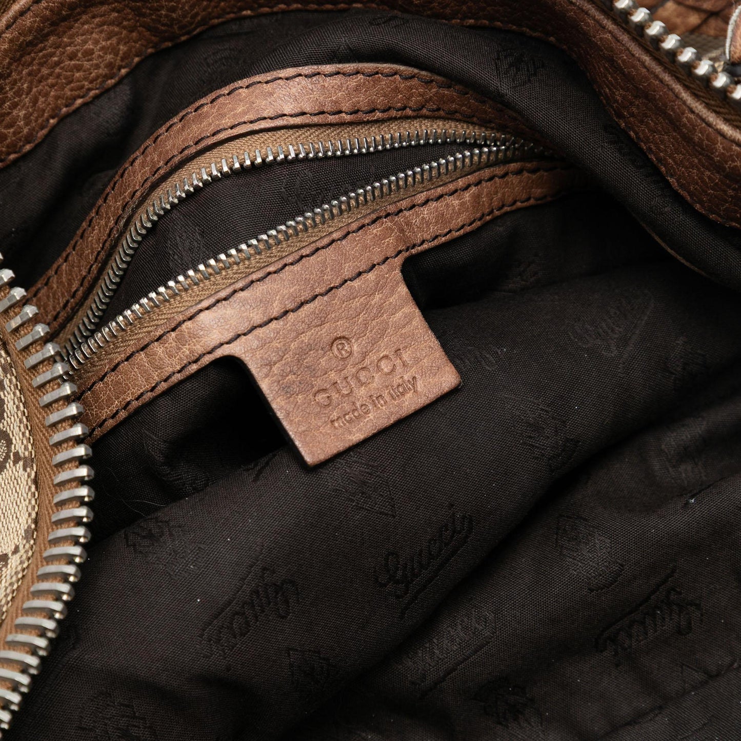Gucci Medium GG Canvas Bamboo Bar Tote