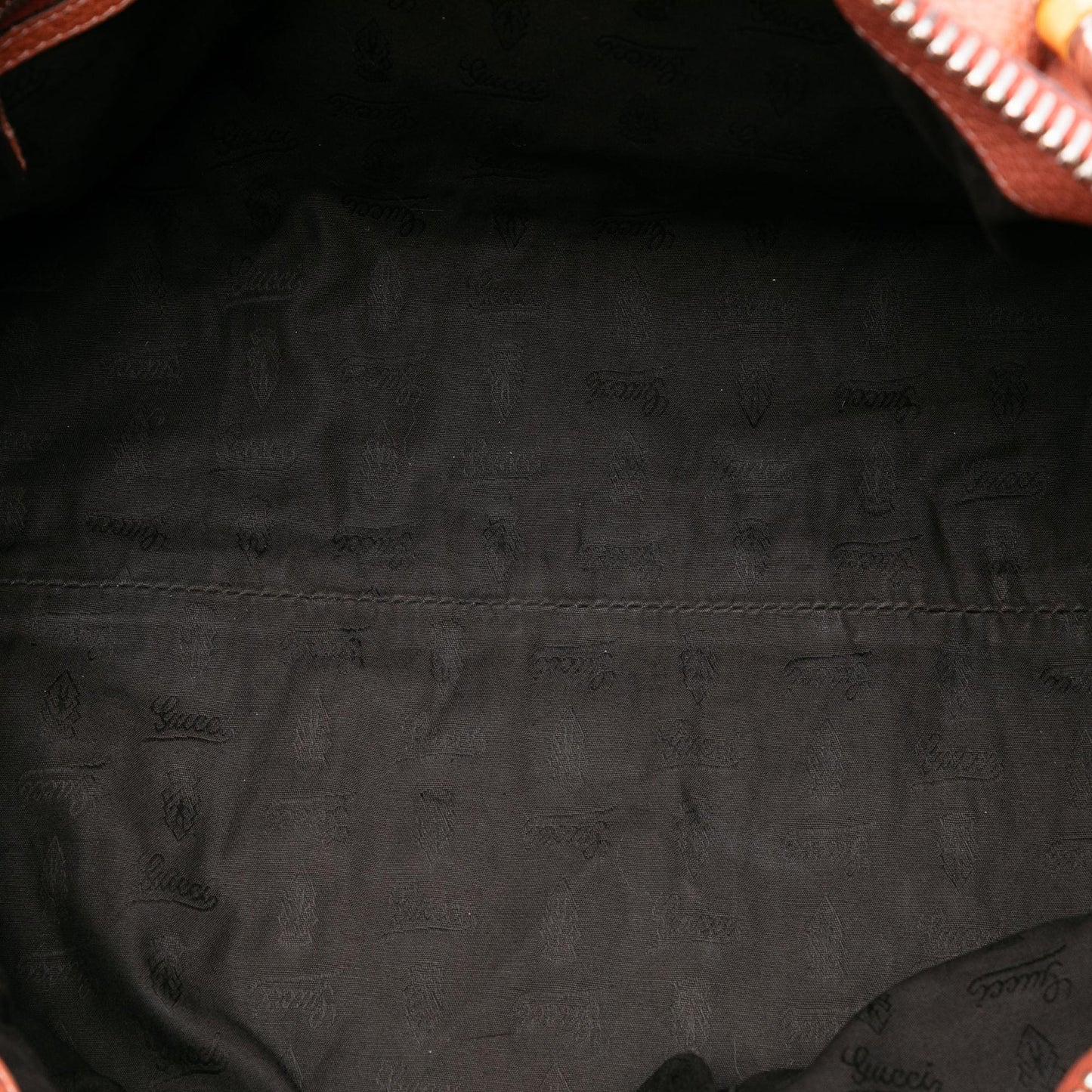 Gucci Medium Leather Bamboo Bar Tote