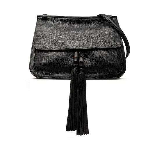 Gucci Medium Leather Bamboo Daily Crossbody