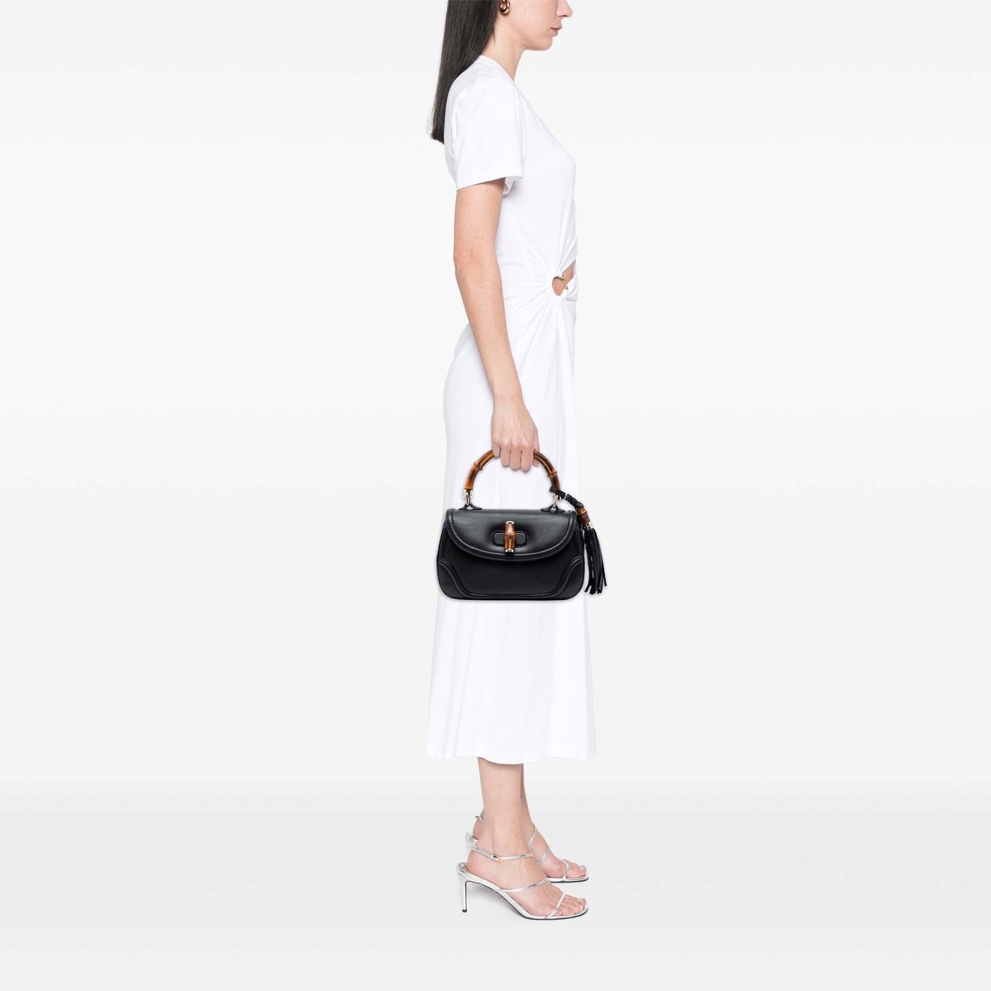 Gucci Medium Leather New Bamboo Satchel