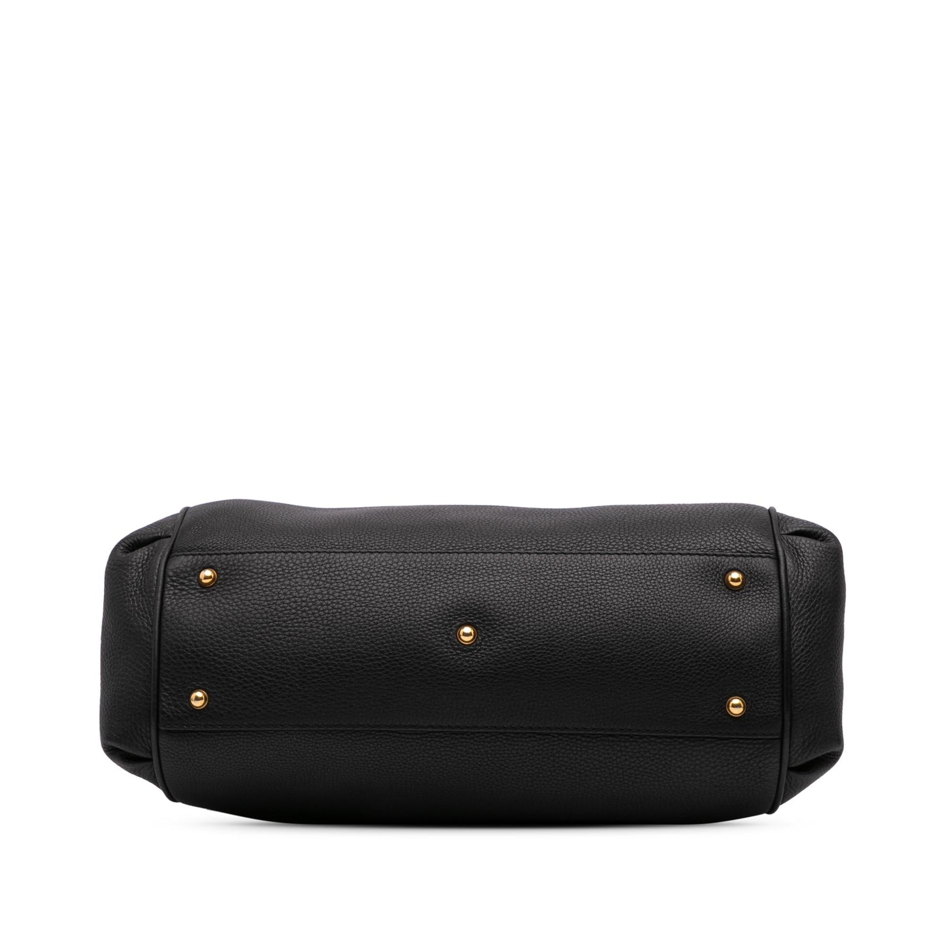 Gucci Medium Leather Ride Top Handle Bag