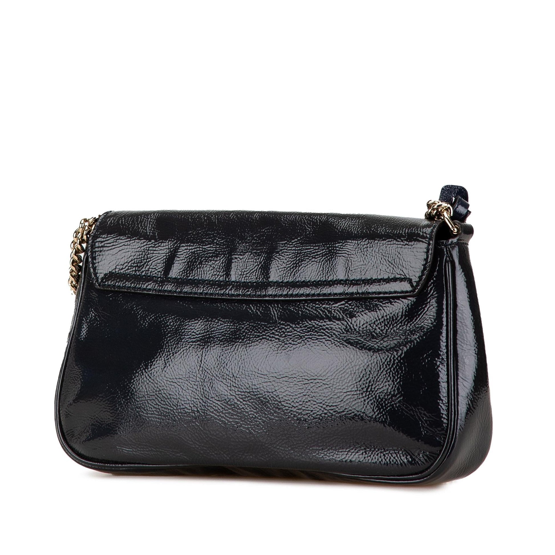 Gucci Medium Patent Soho Chain Flap Crossbody (SHG-HA9Vt3)
